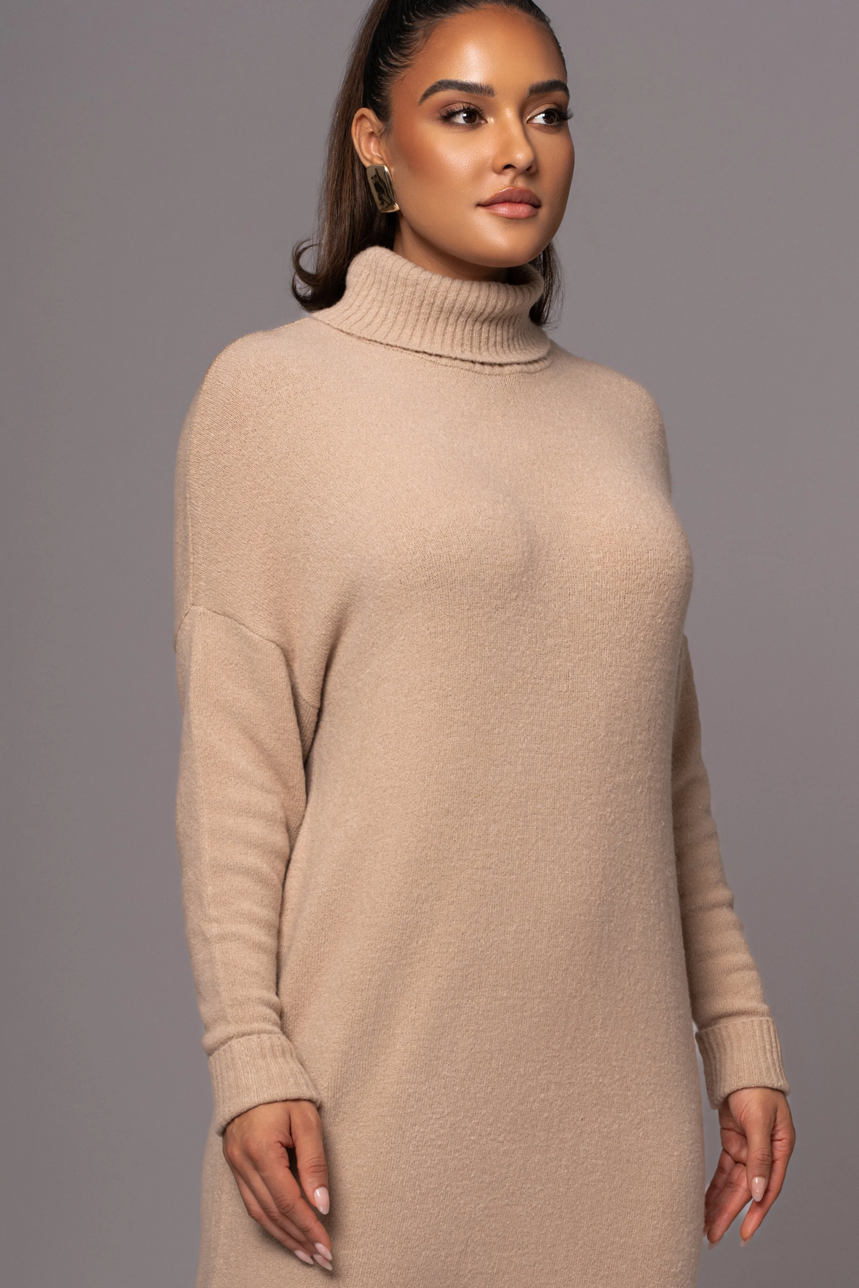 Beige Hartley Knit Maxi Dress