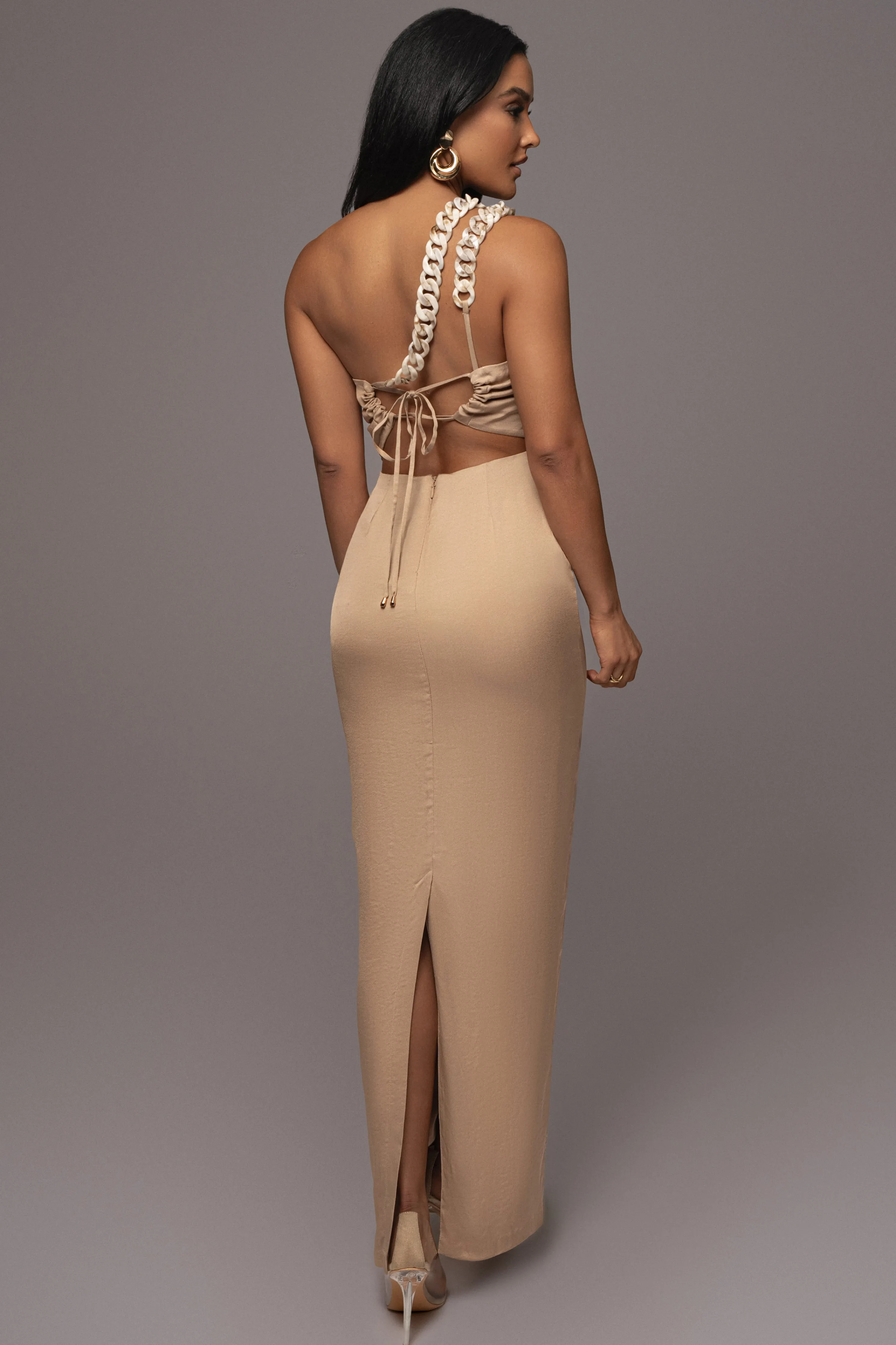 Beige Luxury Living Maxi Dress