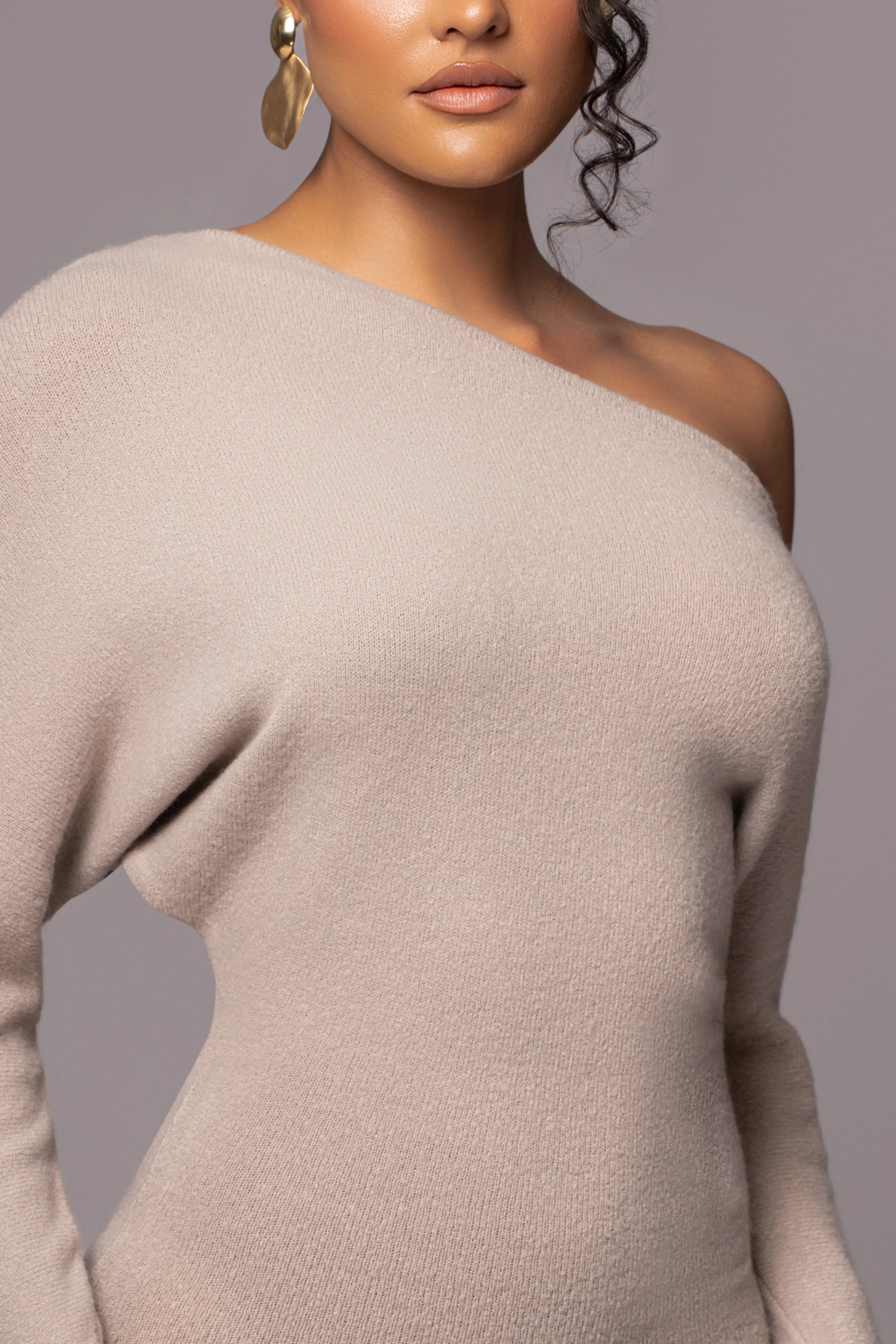 Beige Maddux Asymmetrical Maxi Dress