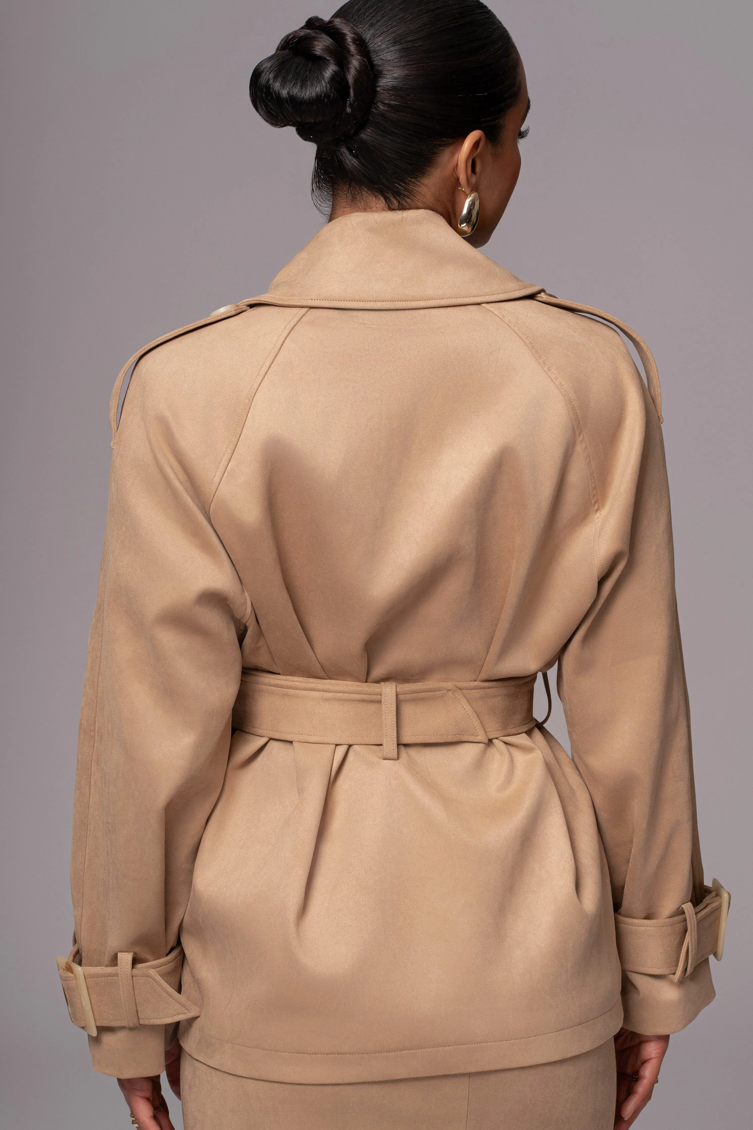 Beige Nightfall Suede Jacket