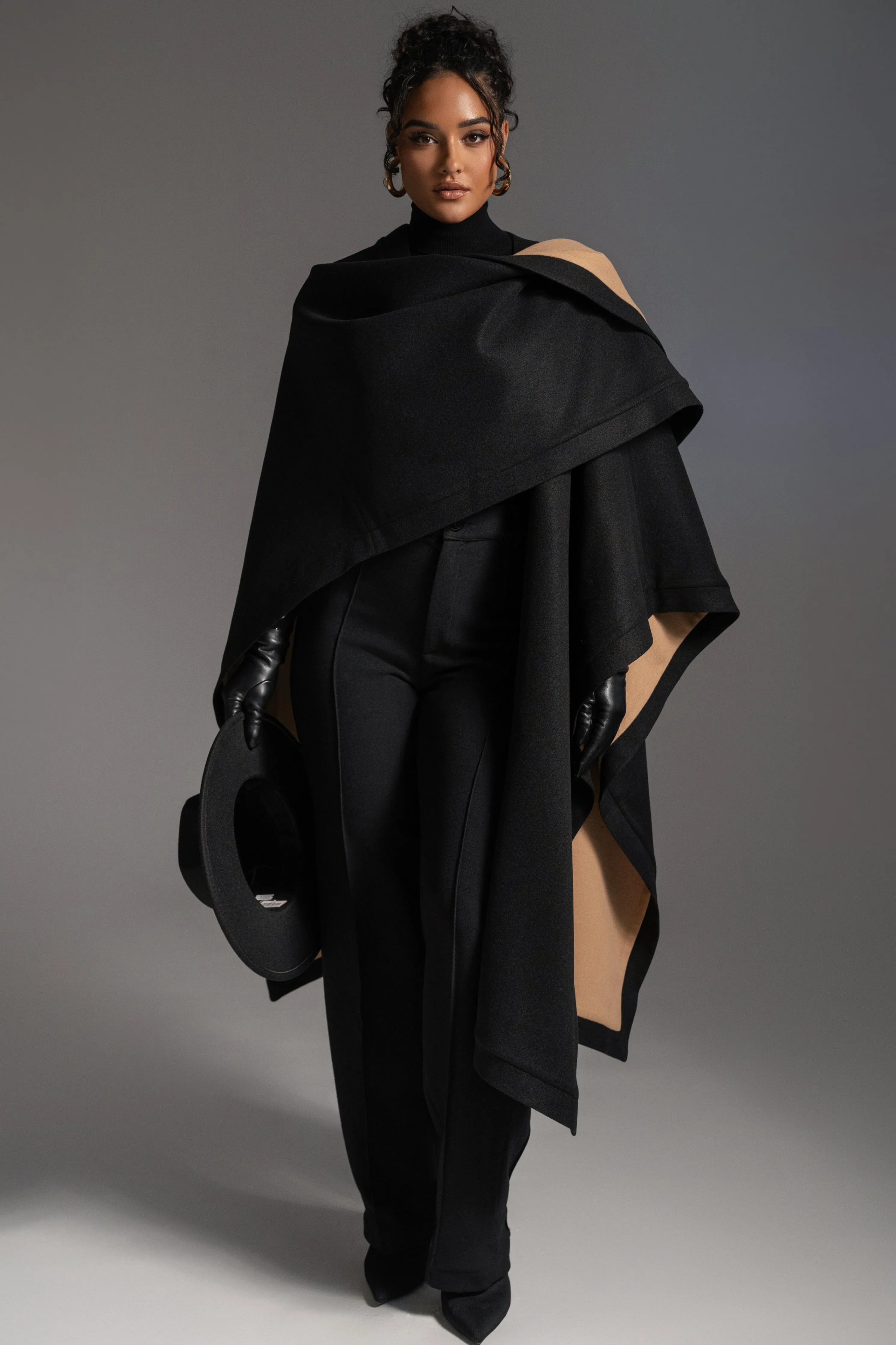 Beige Park City Reversible Shawl