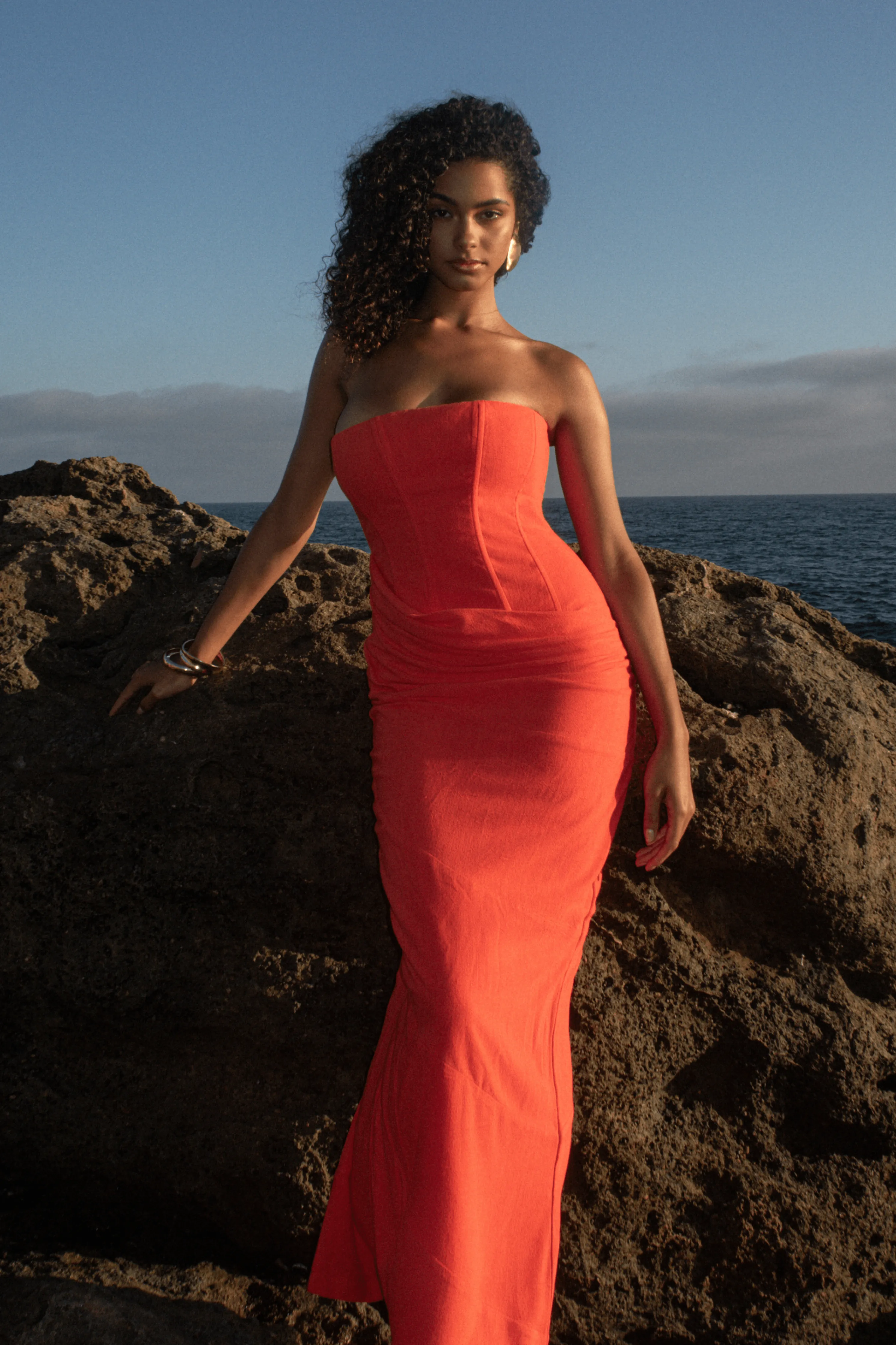 Berry Journey Linen Maxi Dress