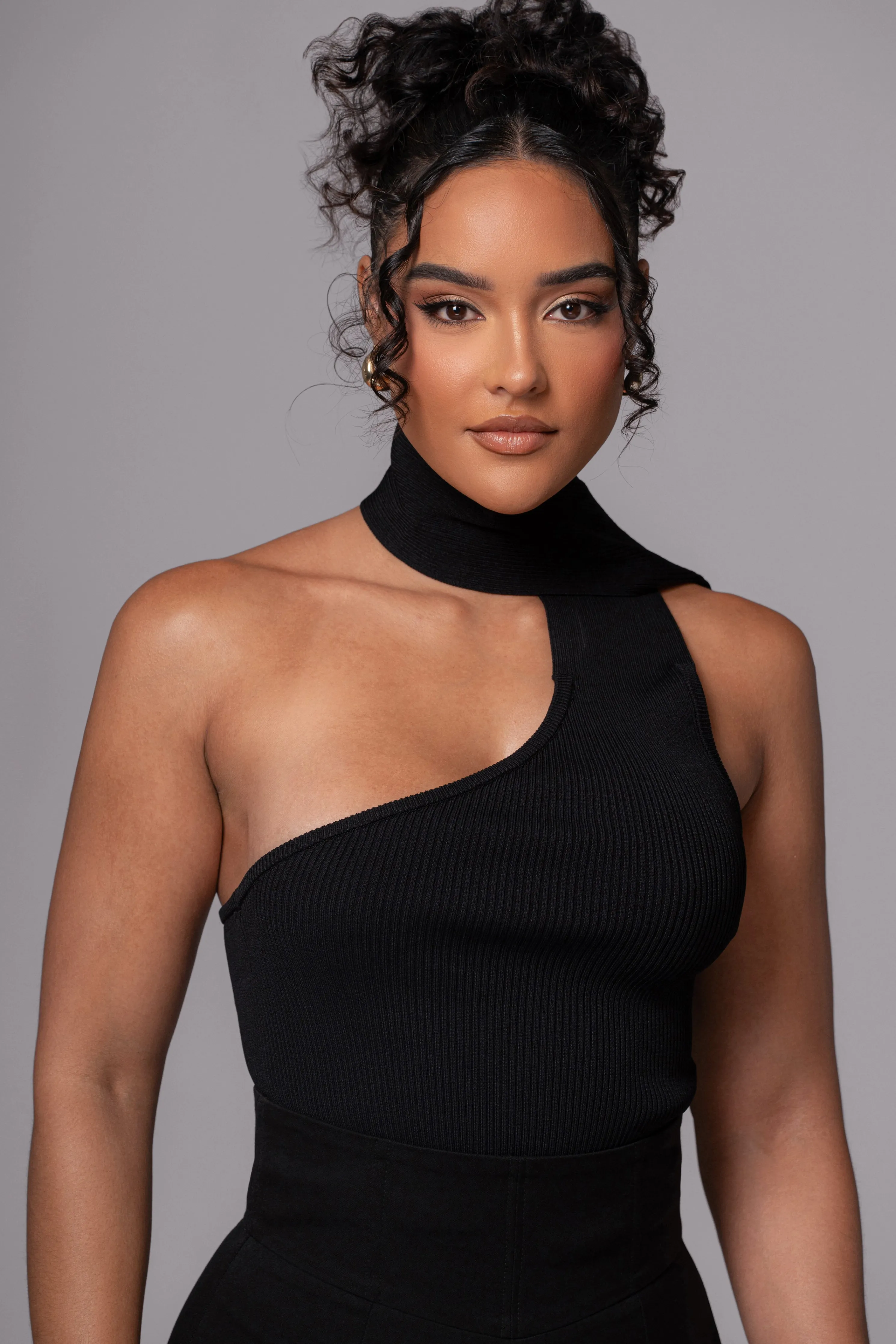 Black Anderson Ribbed Top