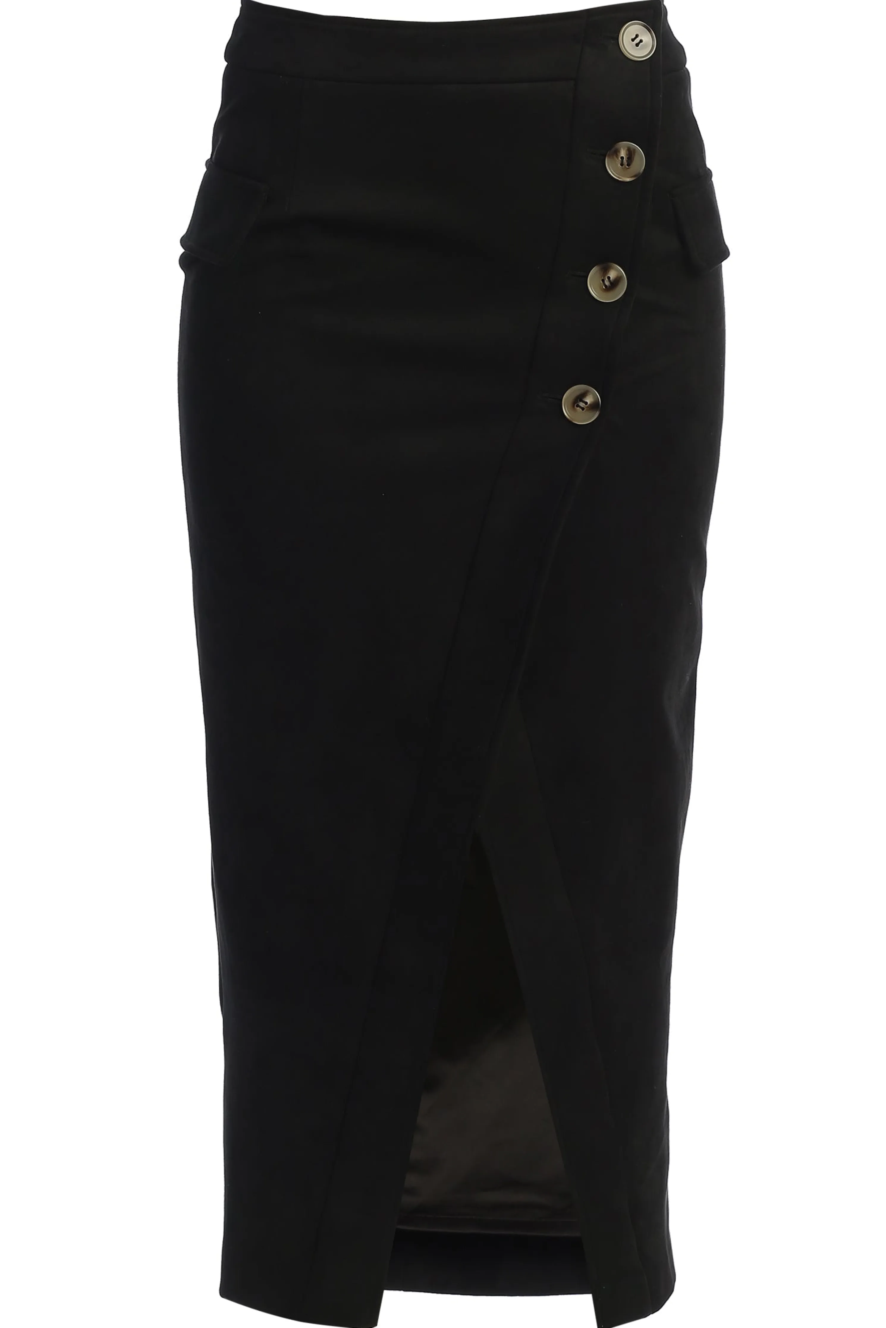 Black Audrey Suede Midi Skirt