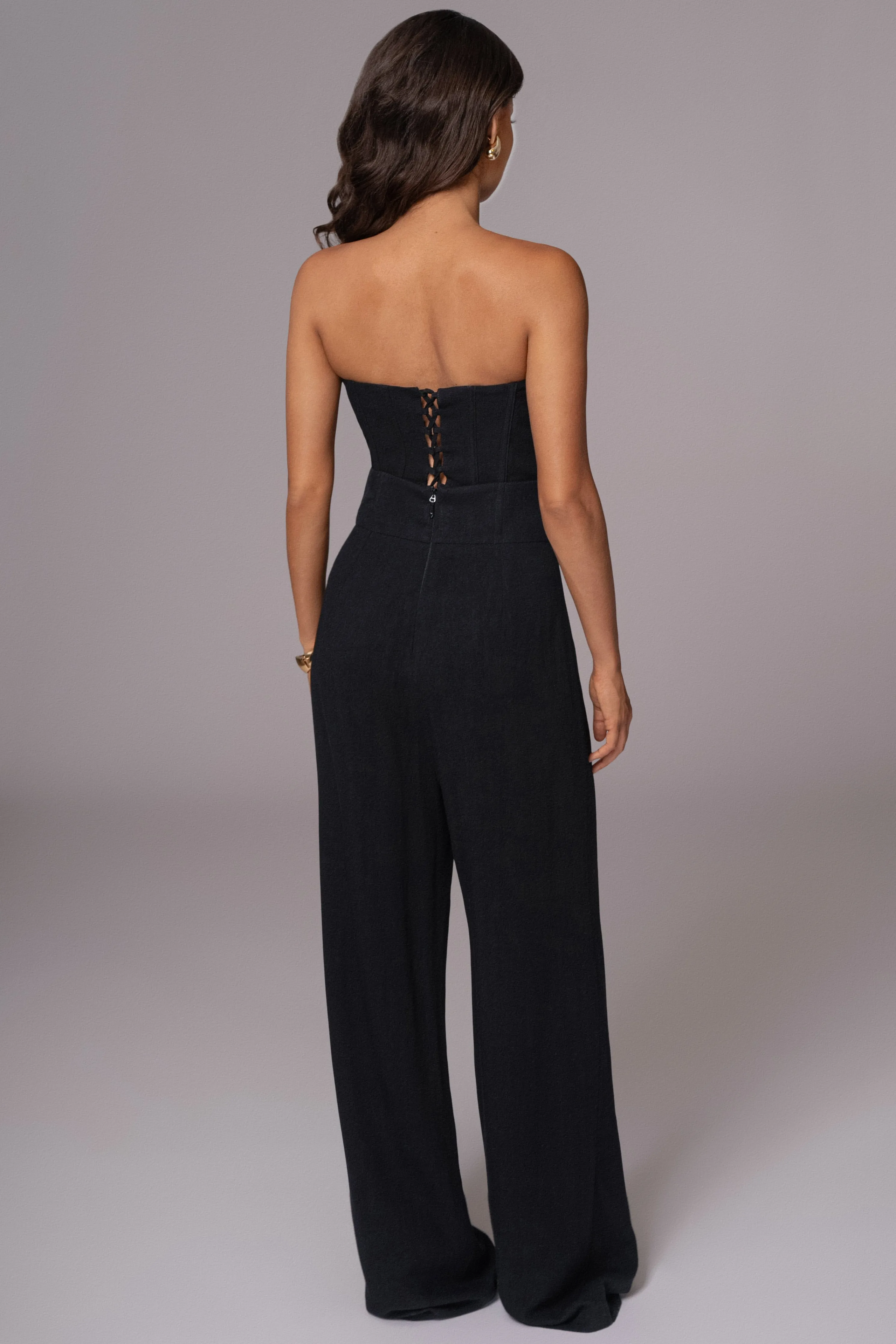 Black Beyond The Sea Linen Corset