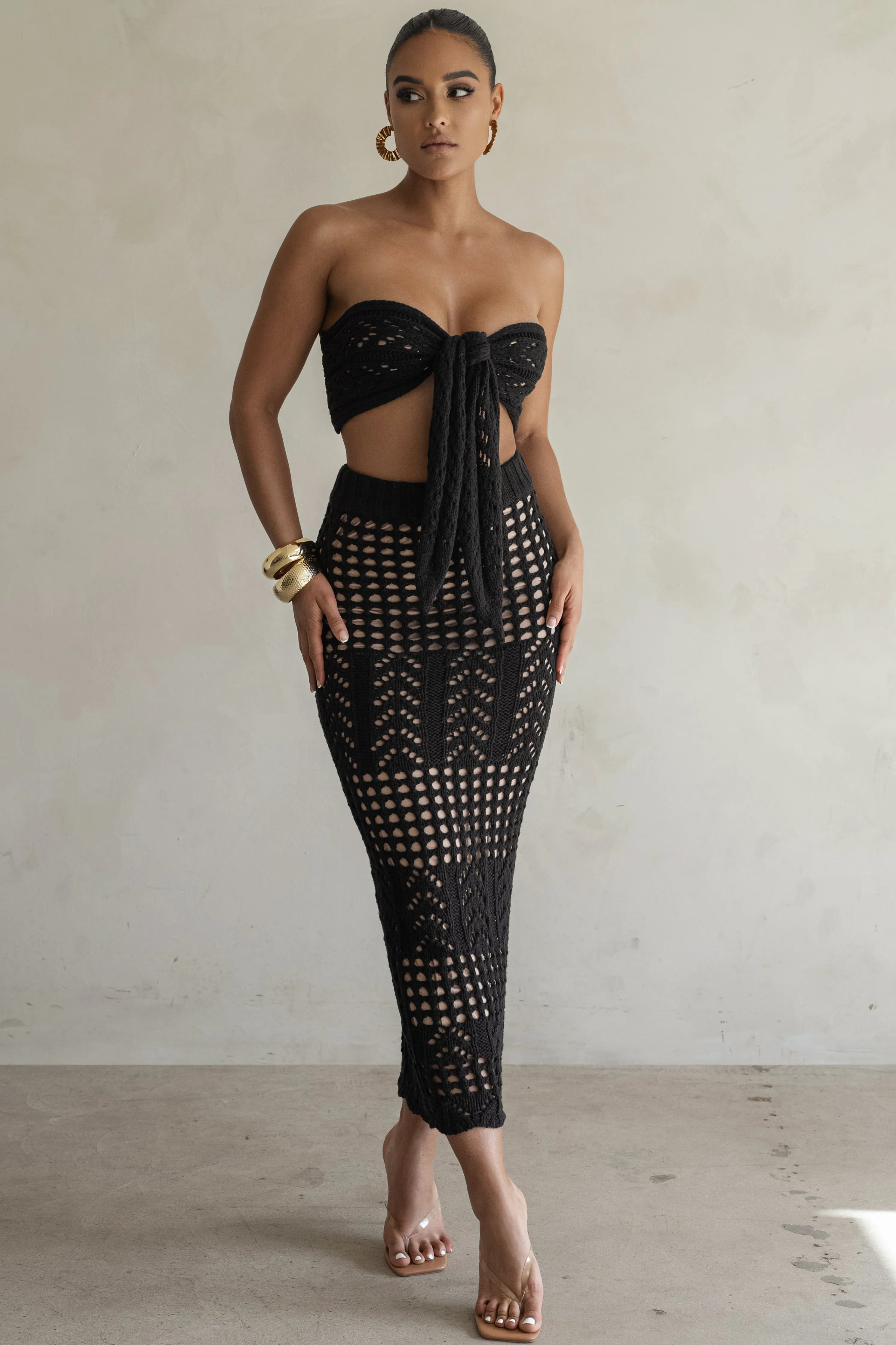 Black Caribbean Skies Skirt Set