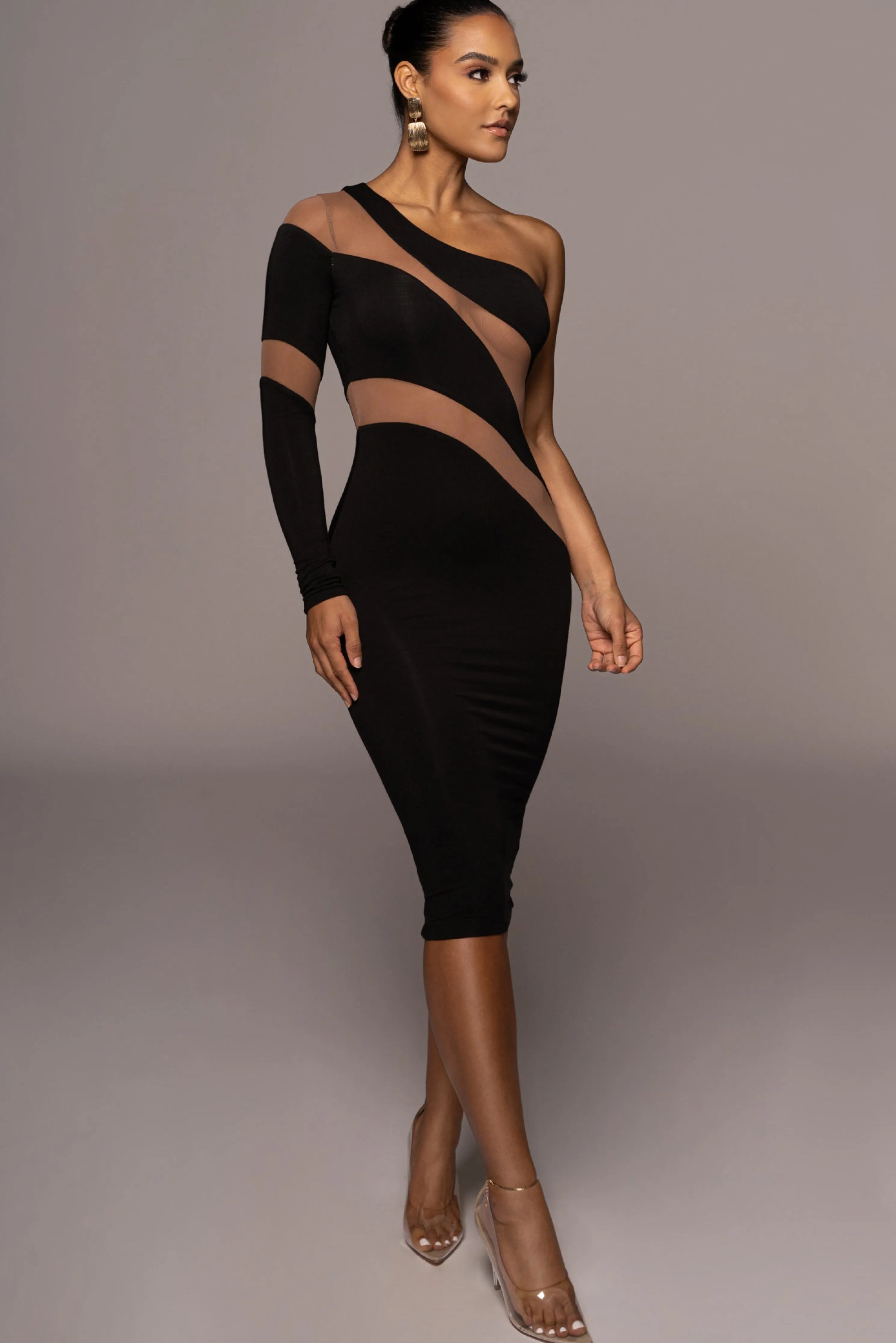 Black Eyes For You Midi Dress