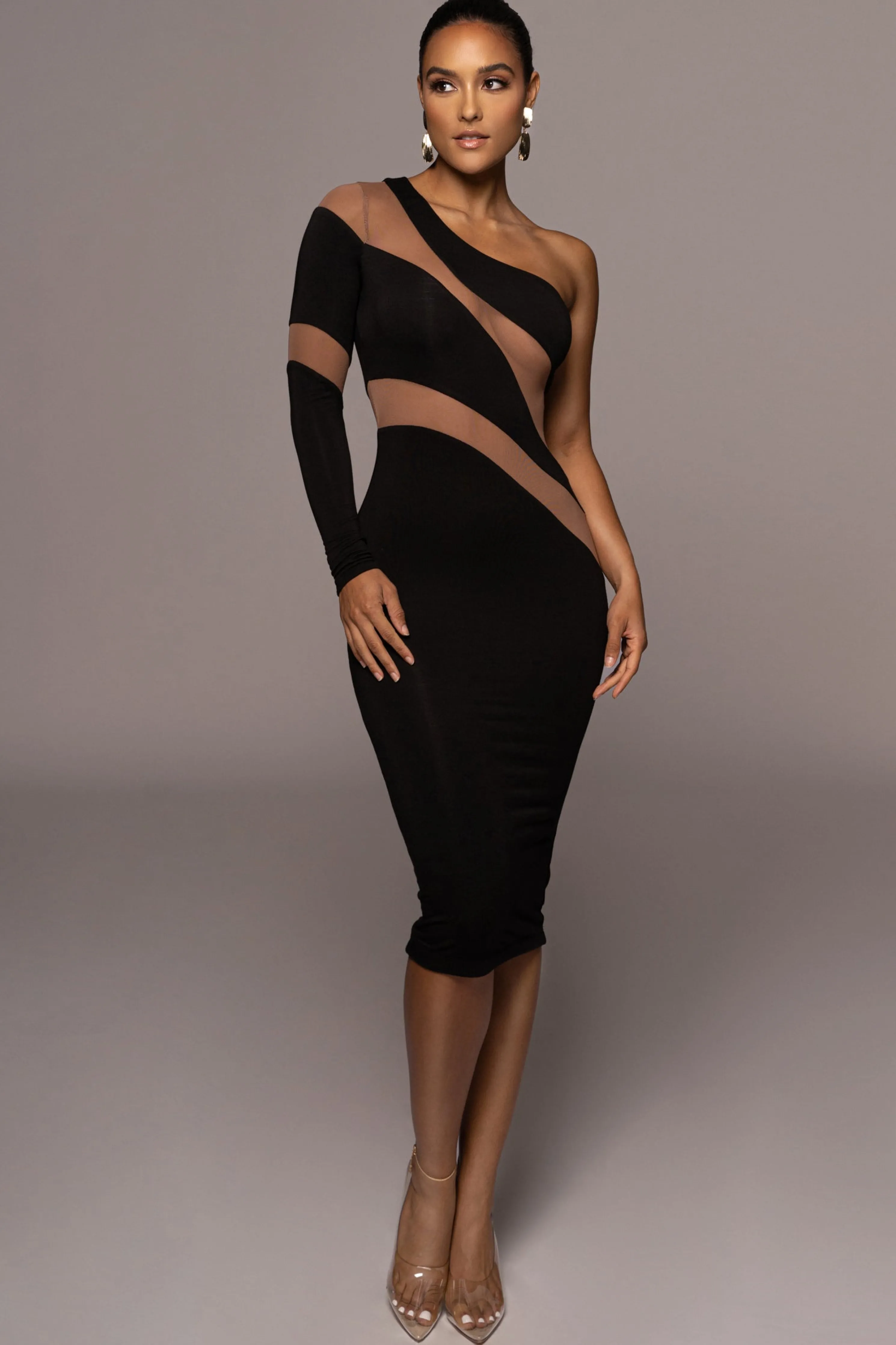 Black Eyes For You Midi Dress