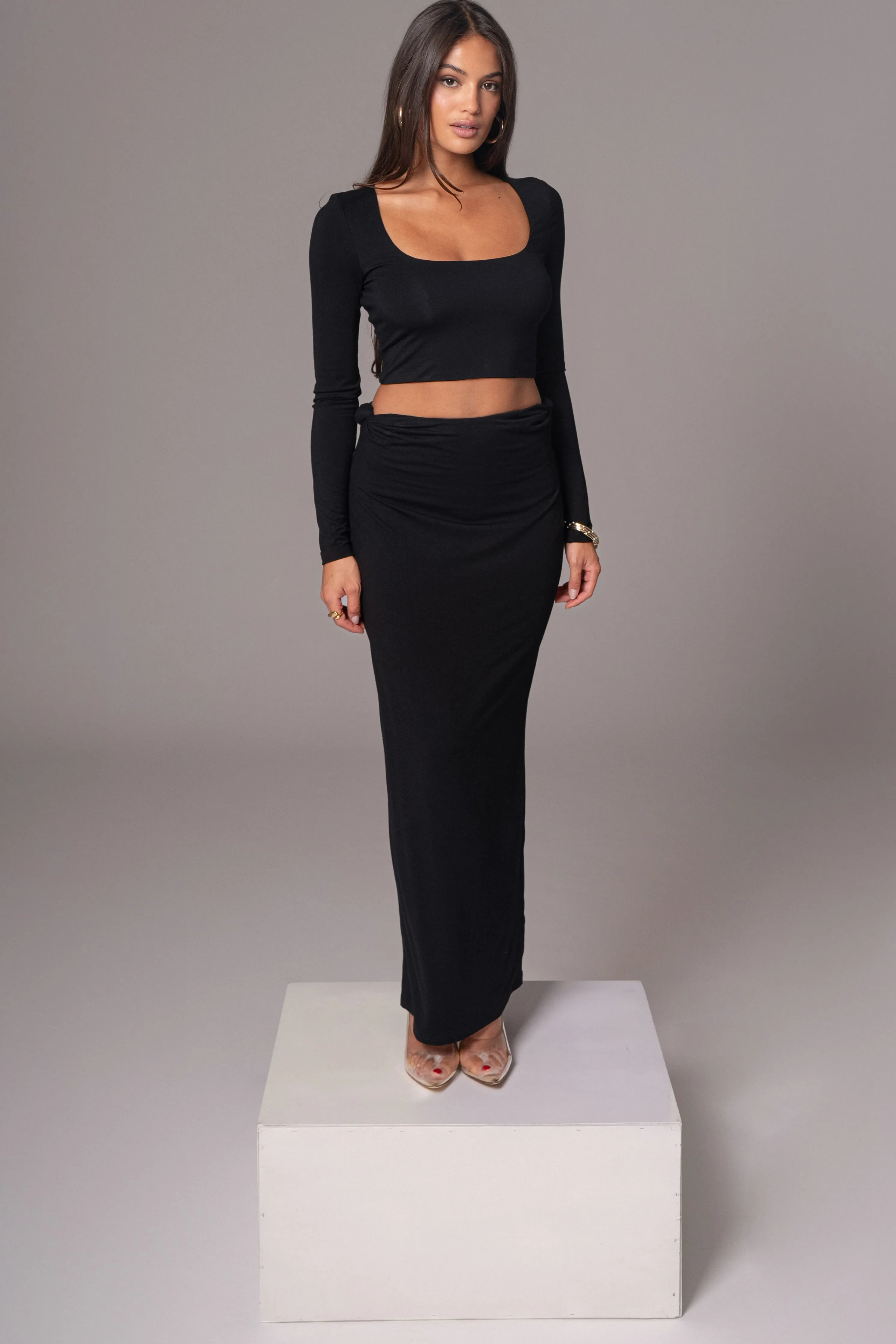 Black Geneva Skirt Set