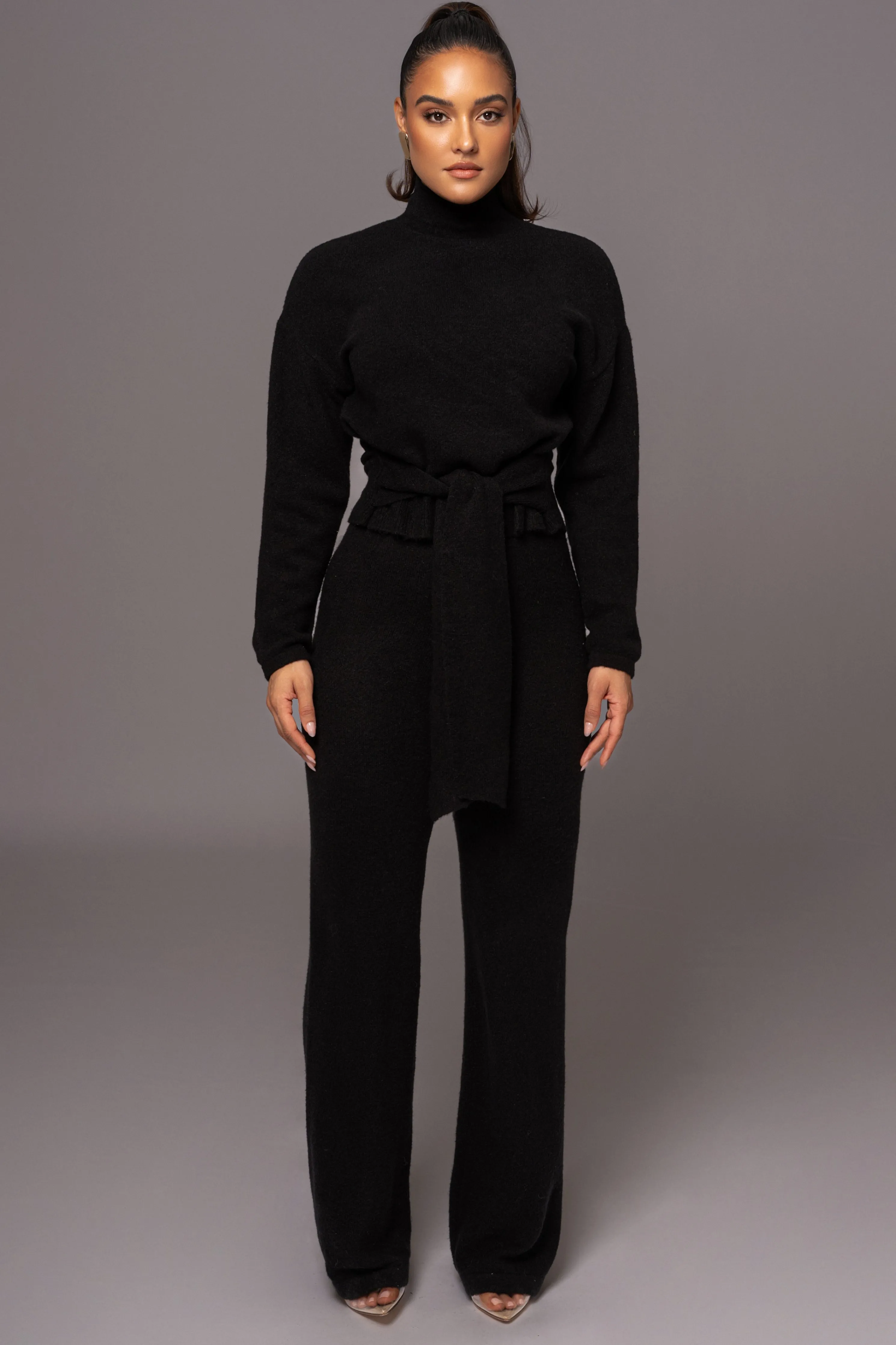 Black Ivy Sweater Knit Pant Set