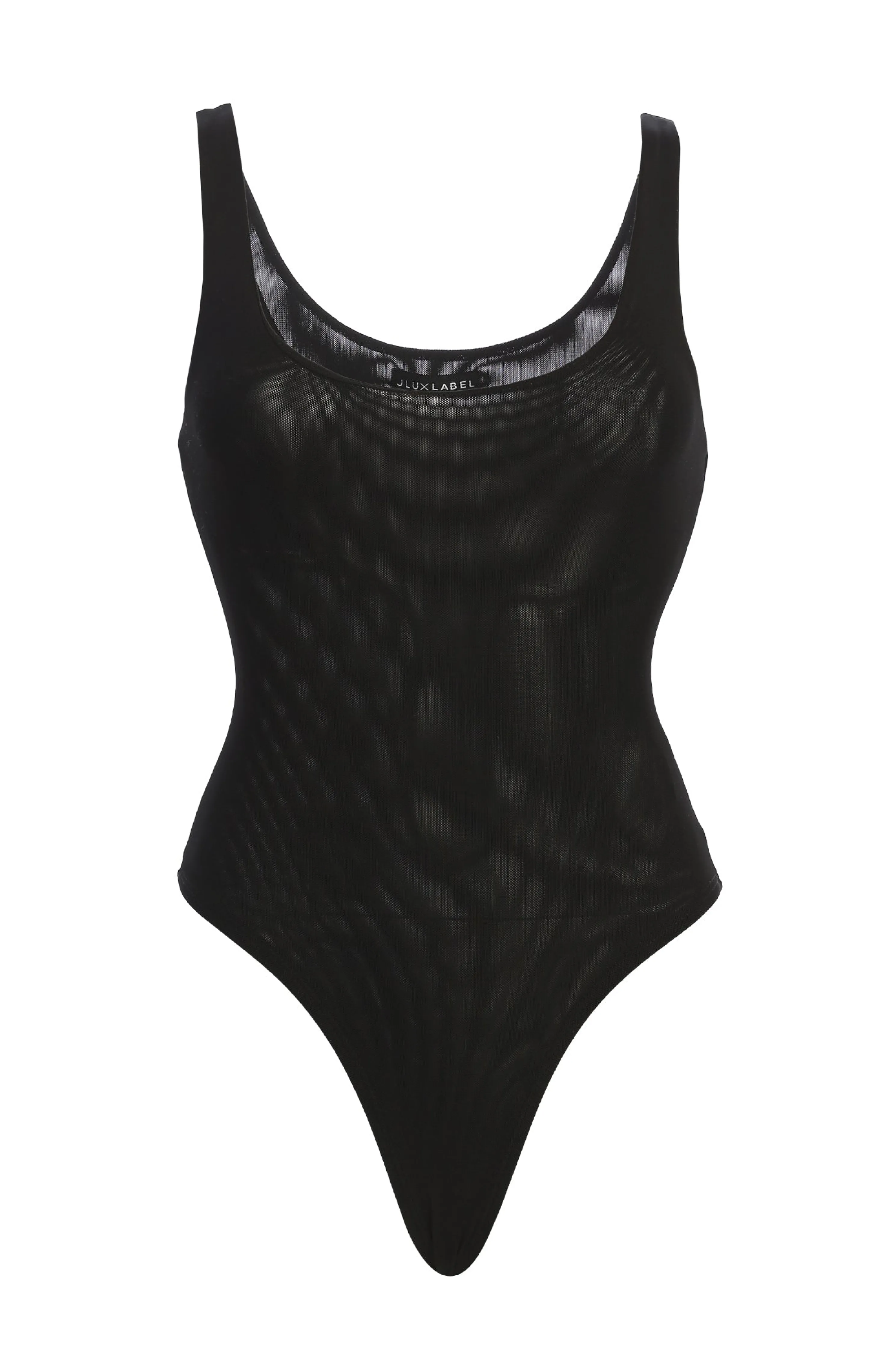 Black Mesh Essentials Tank Bodysuit Undergarment