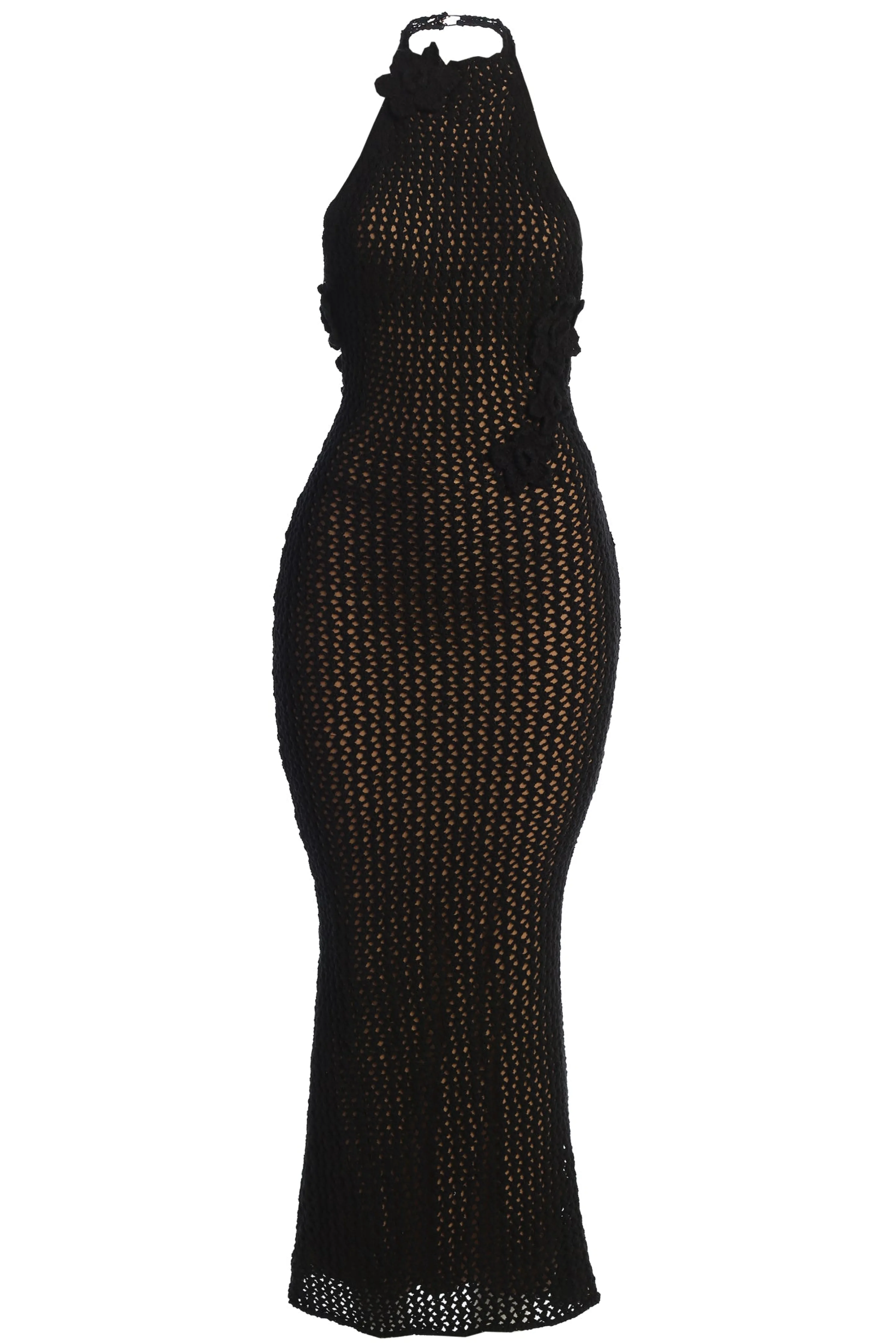 Black Paradise Crochet Maxi Dress