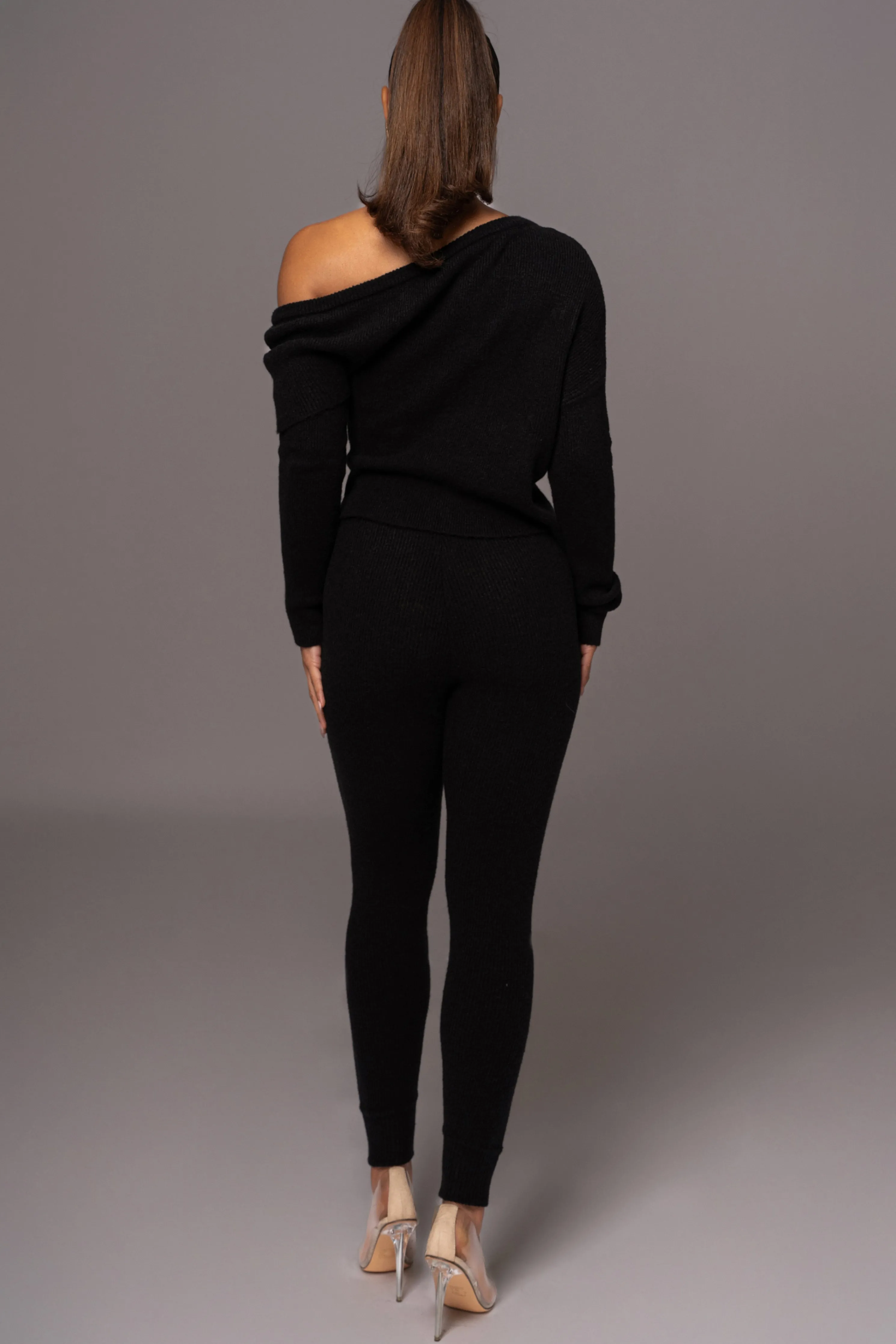 Black Sedona Knit Pant Set