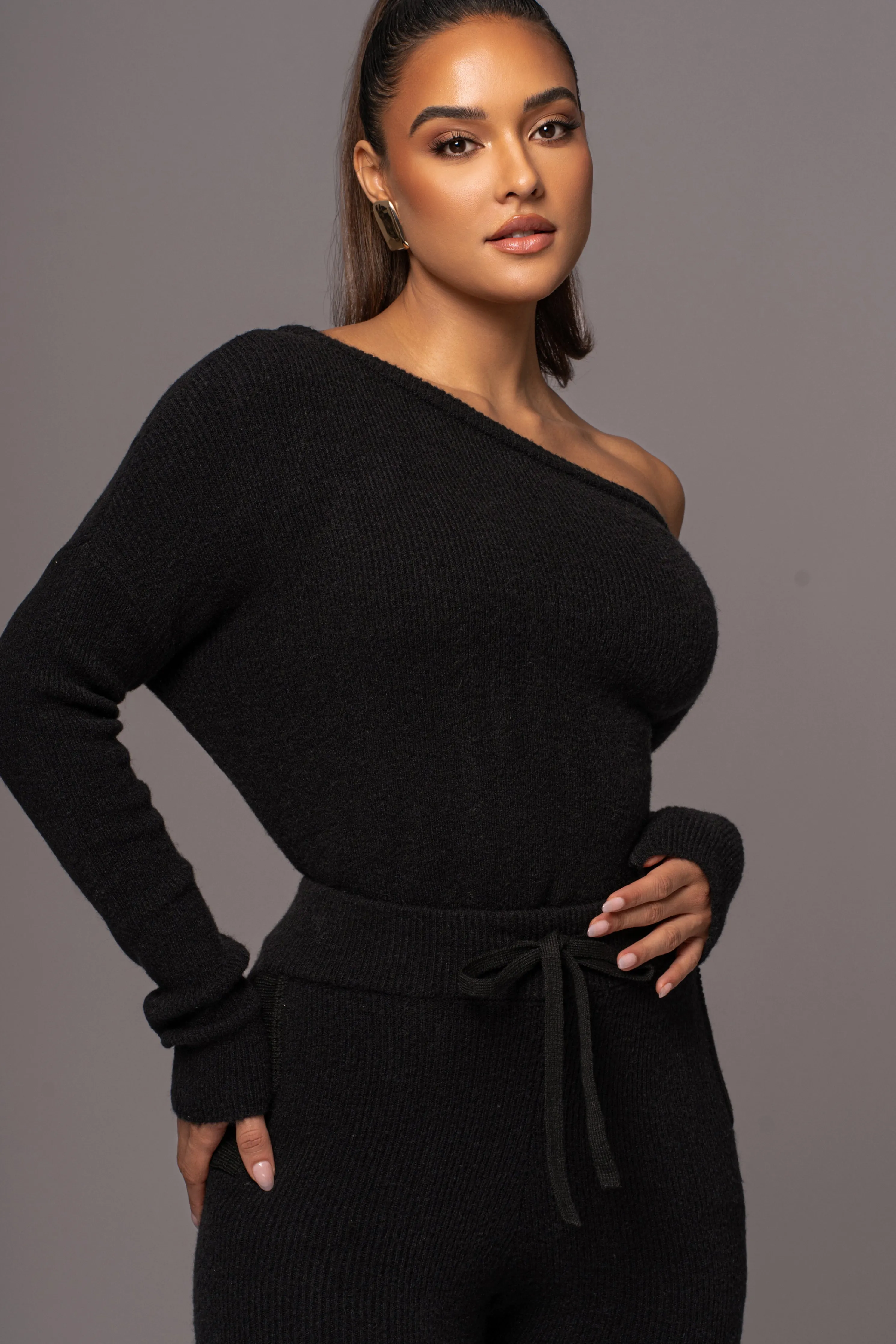 Black Sedona Knit Pant Set