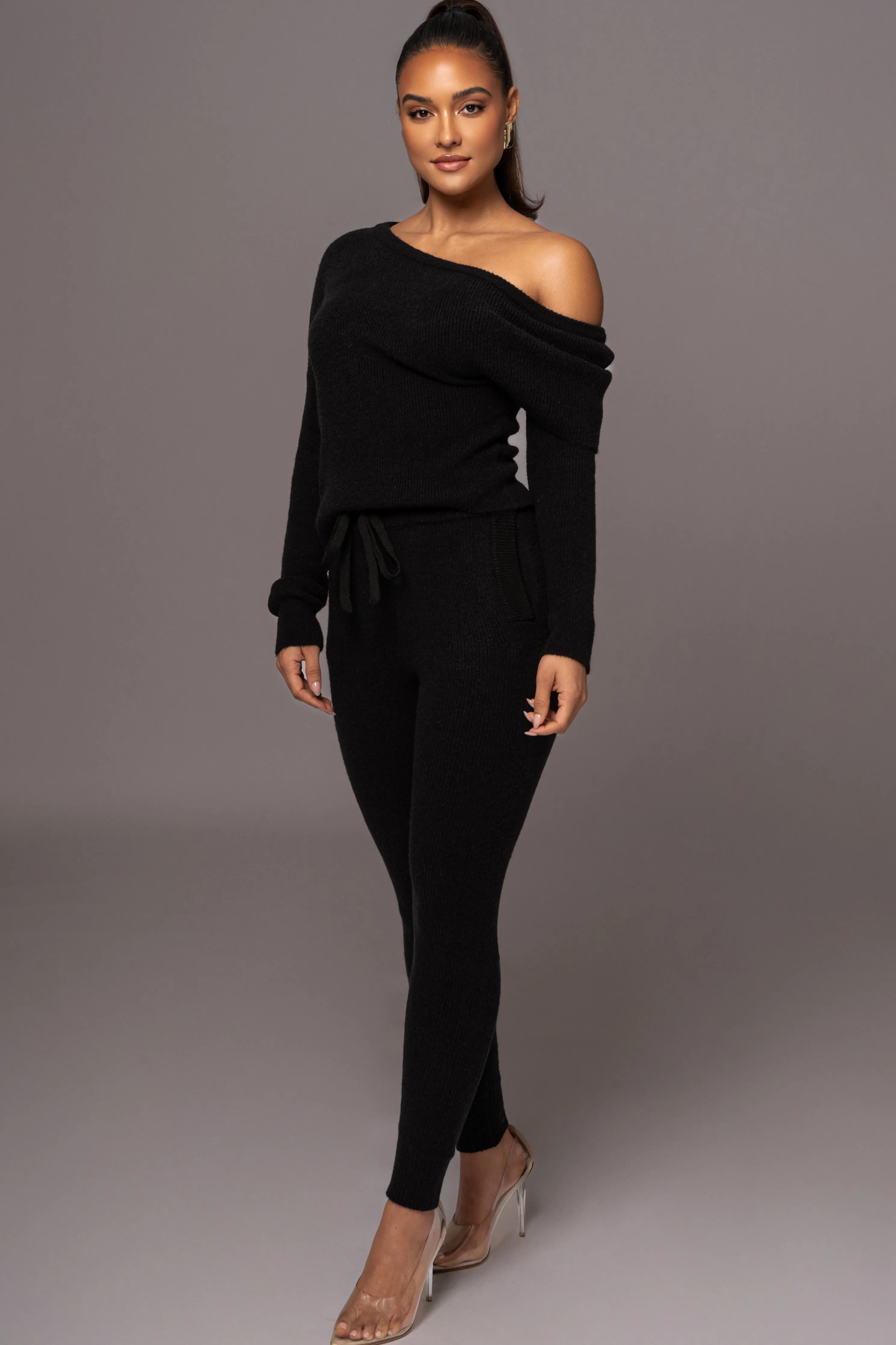 Black Sedona Knit Pant Set