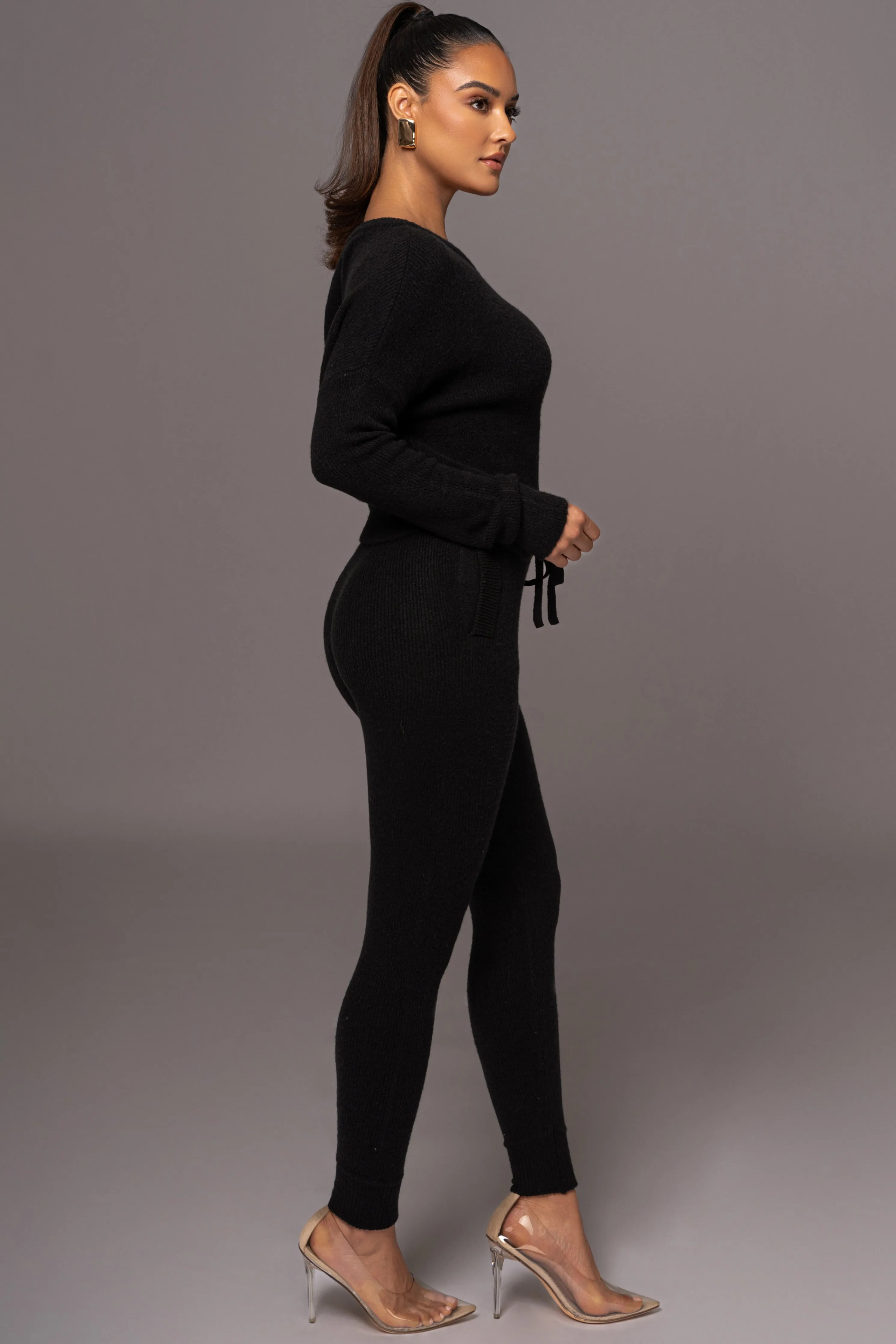 Black Sedona Knit Pant Set