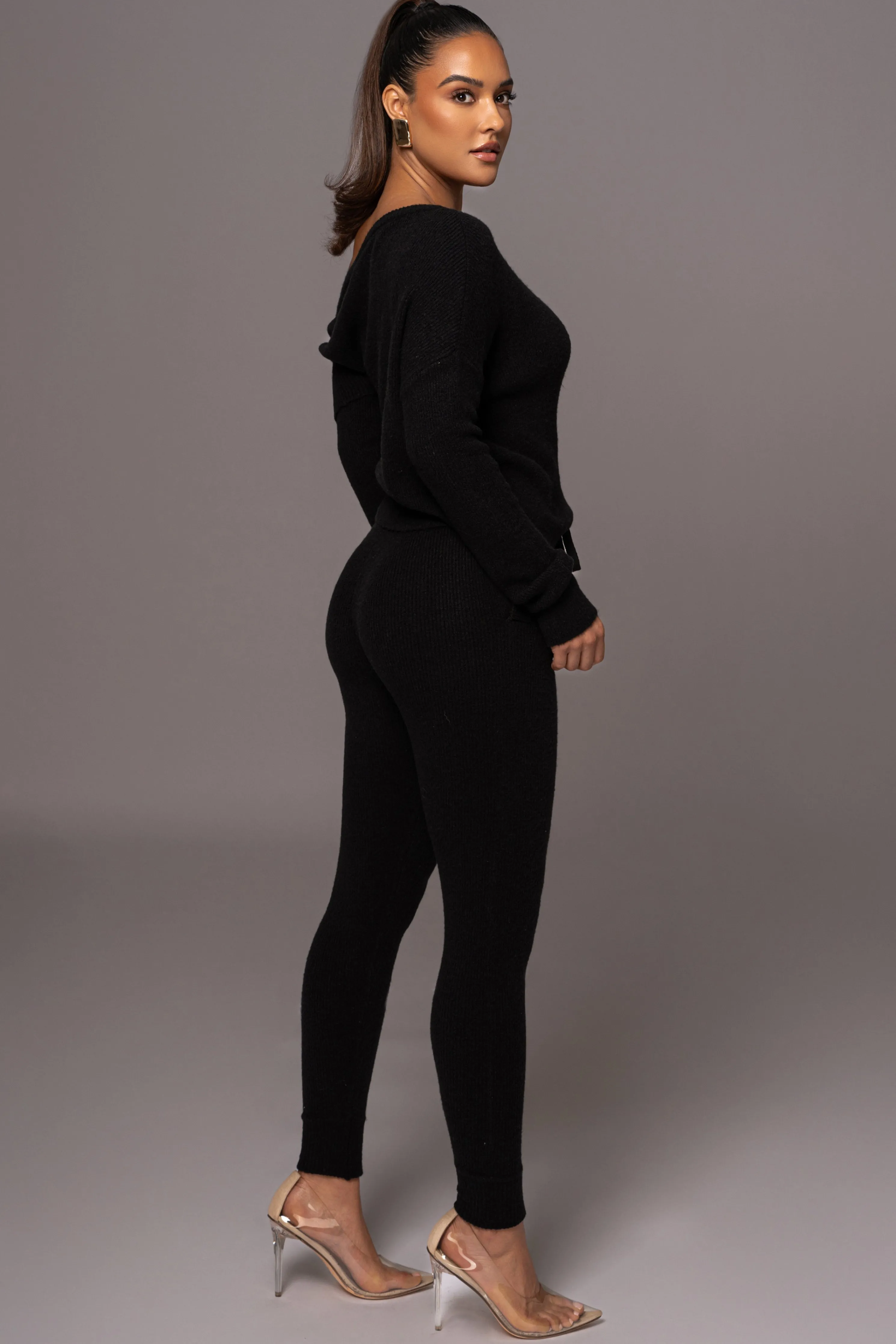 Black Sedona Knit Pant Set