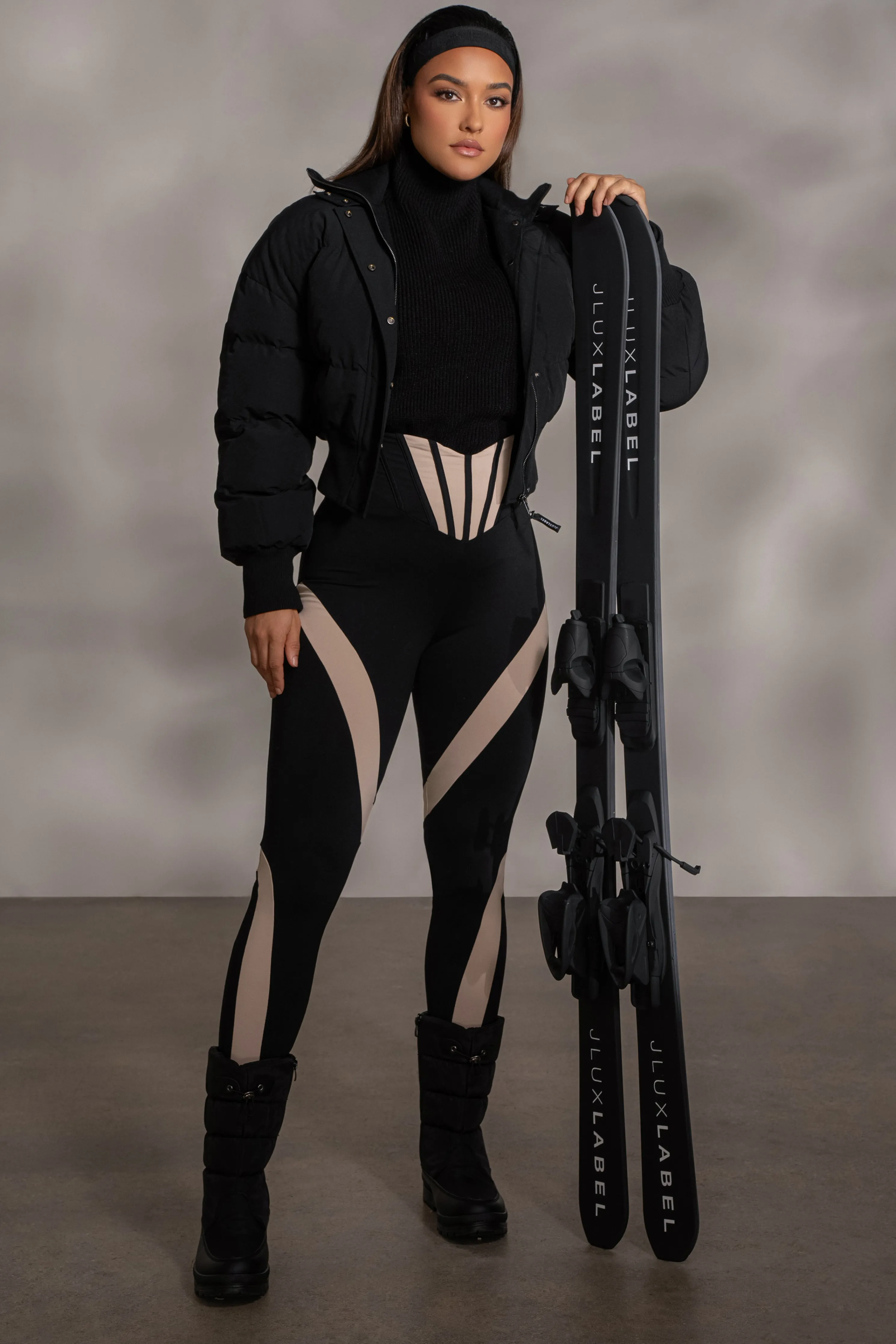 Black Stassie Ribbed Jacket