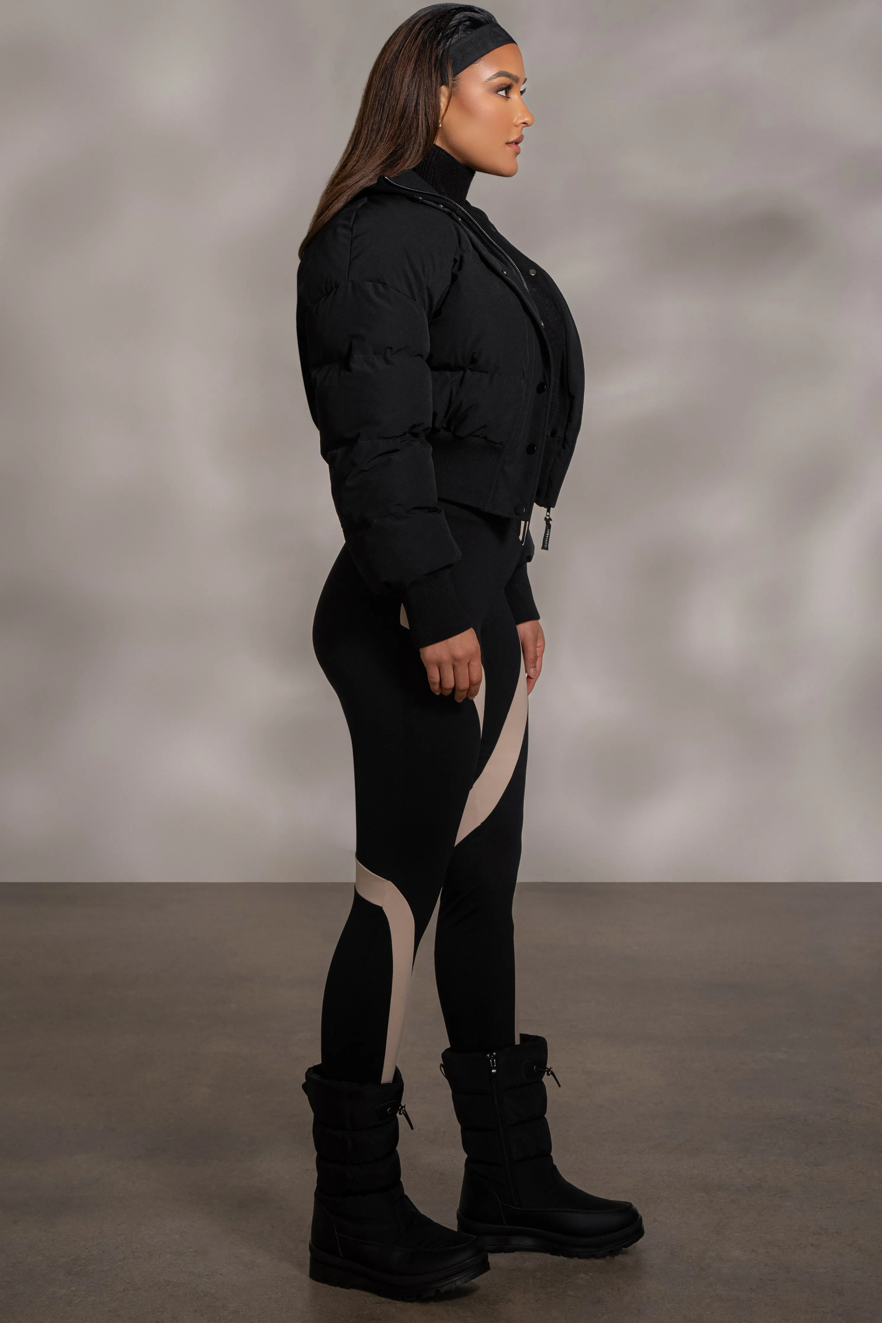 Black Stassie Ribbed Jacket