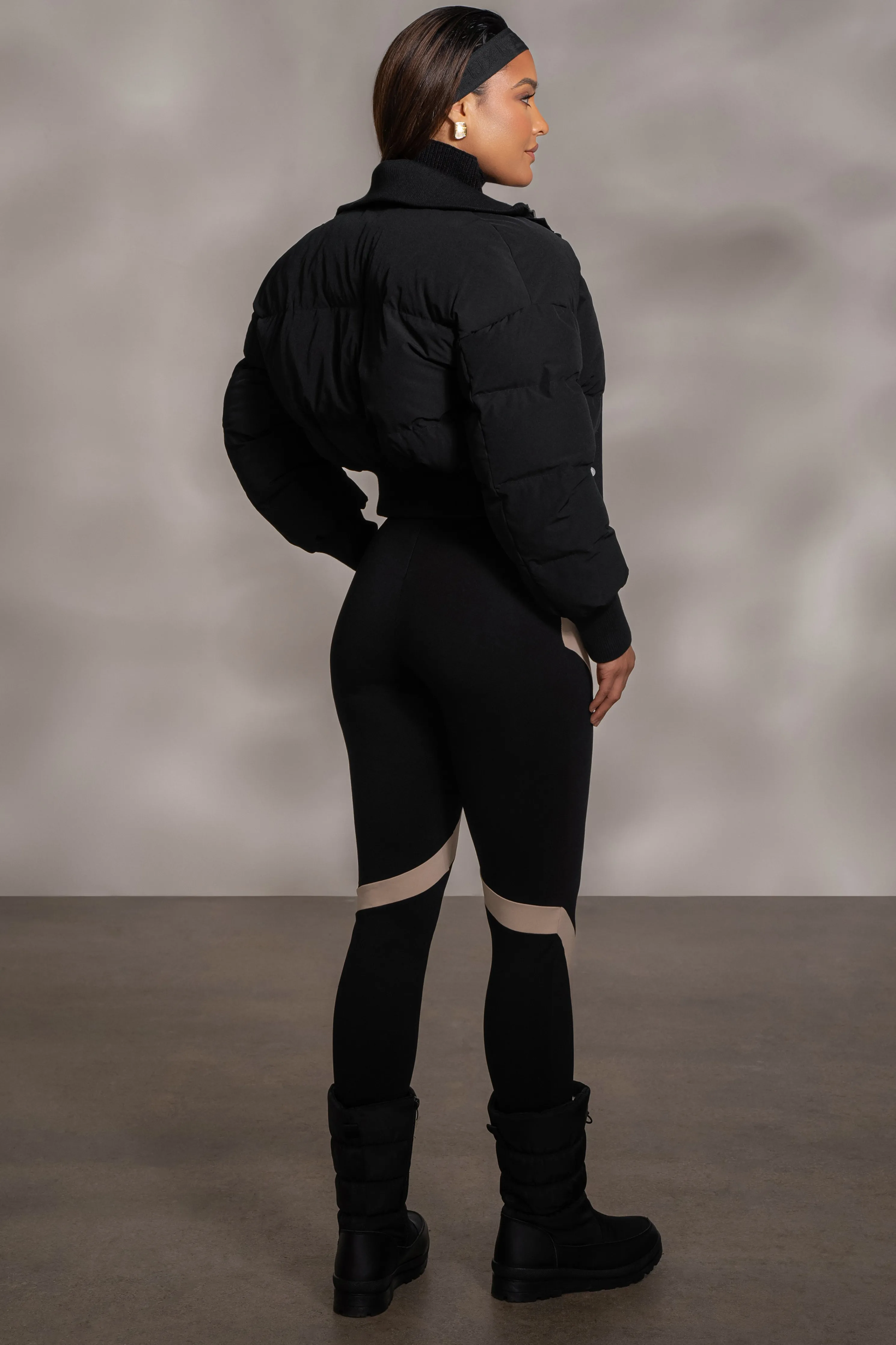 Black Stassie Ribbed Jacket