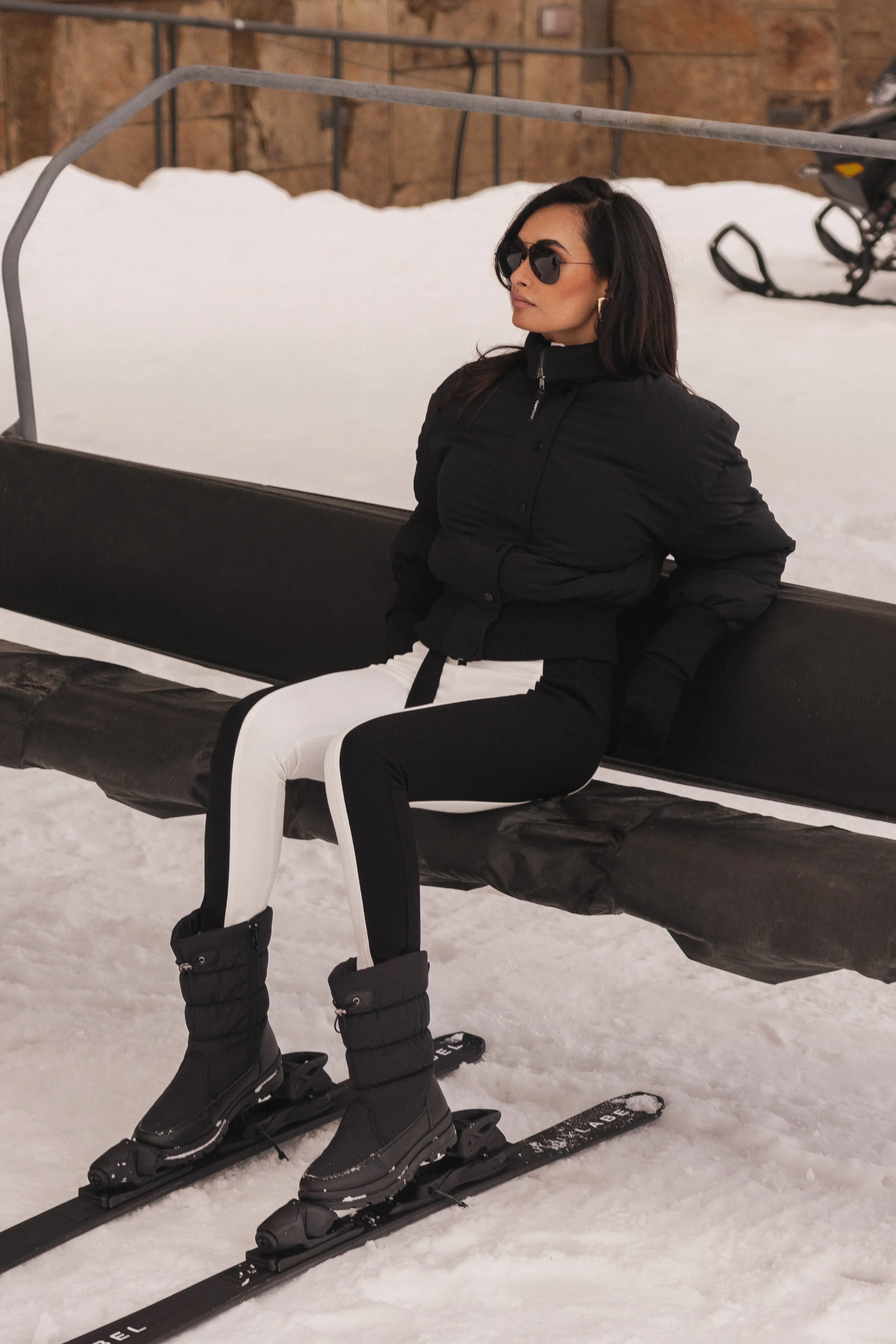 Black Stassie Ribbed Jacket