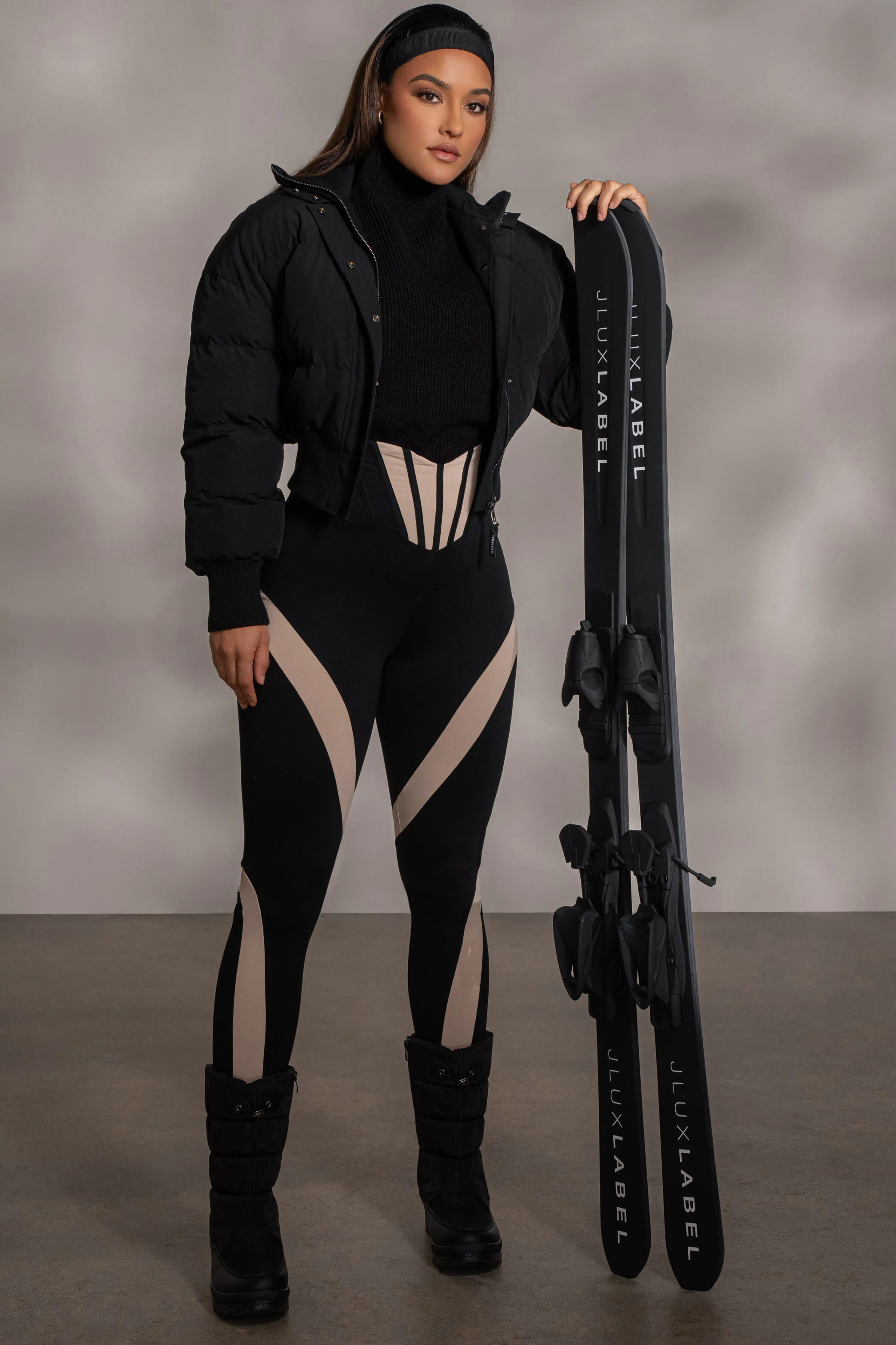 Black Stassie Ribbed Jacket