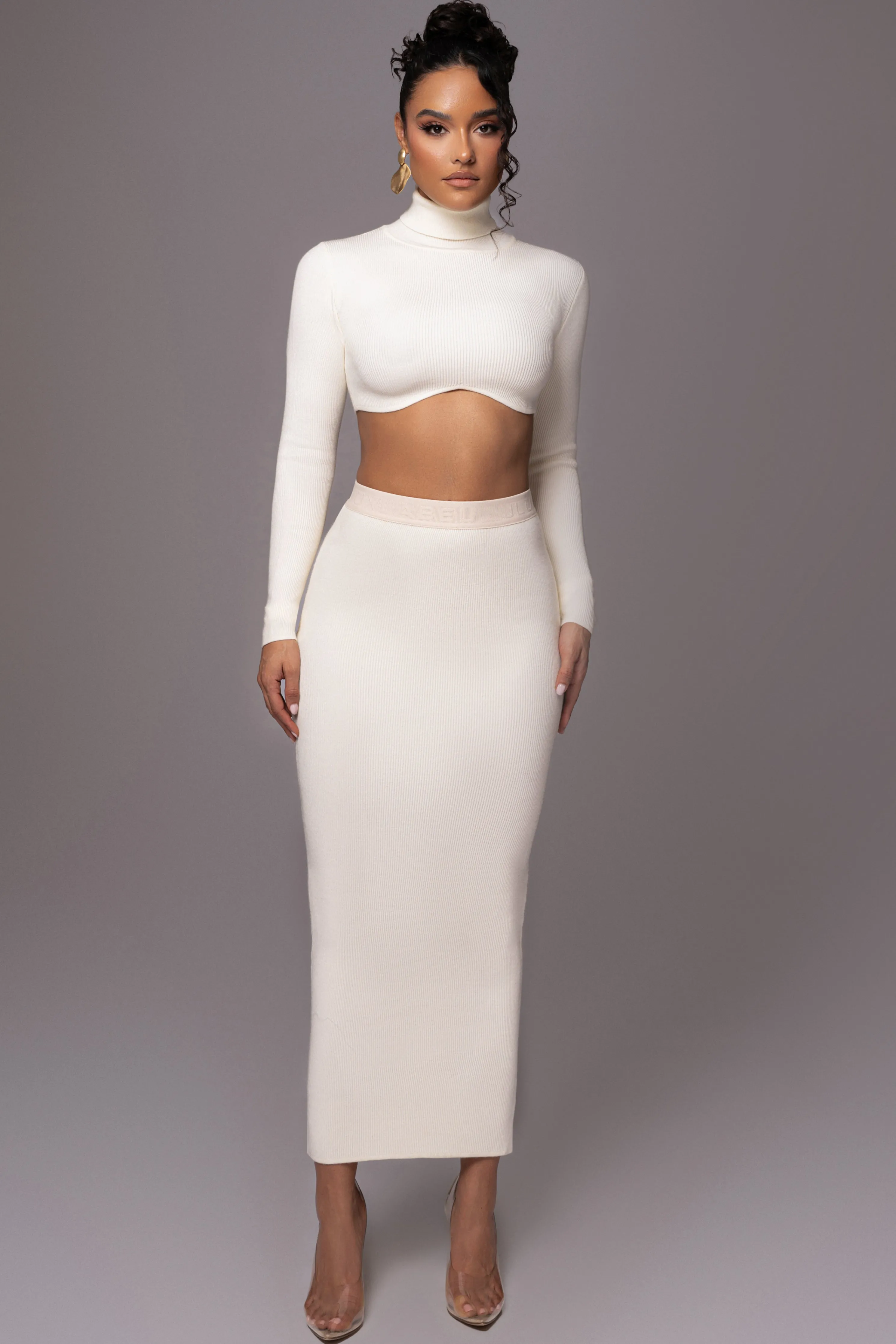 Buttercream Anise Ribbed Skirt Set