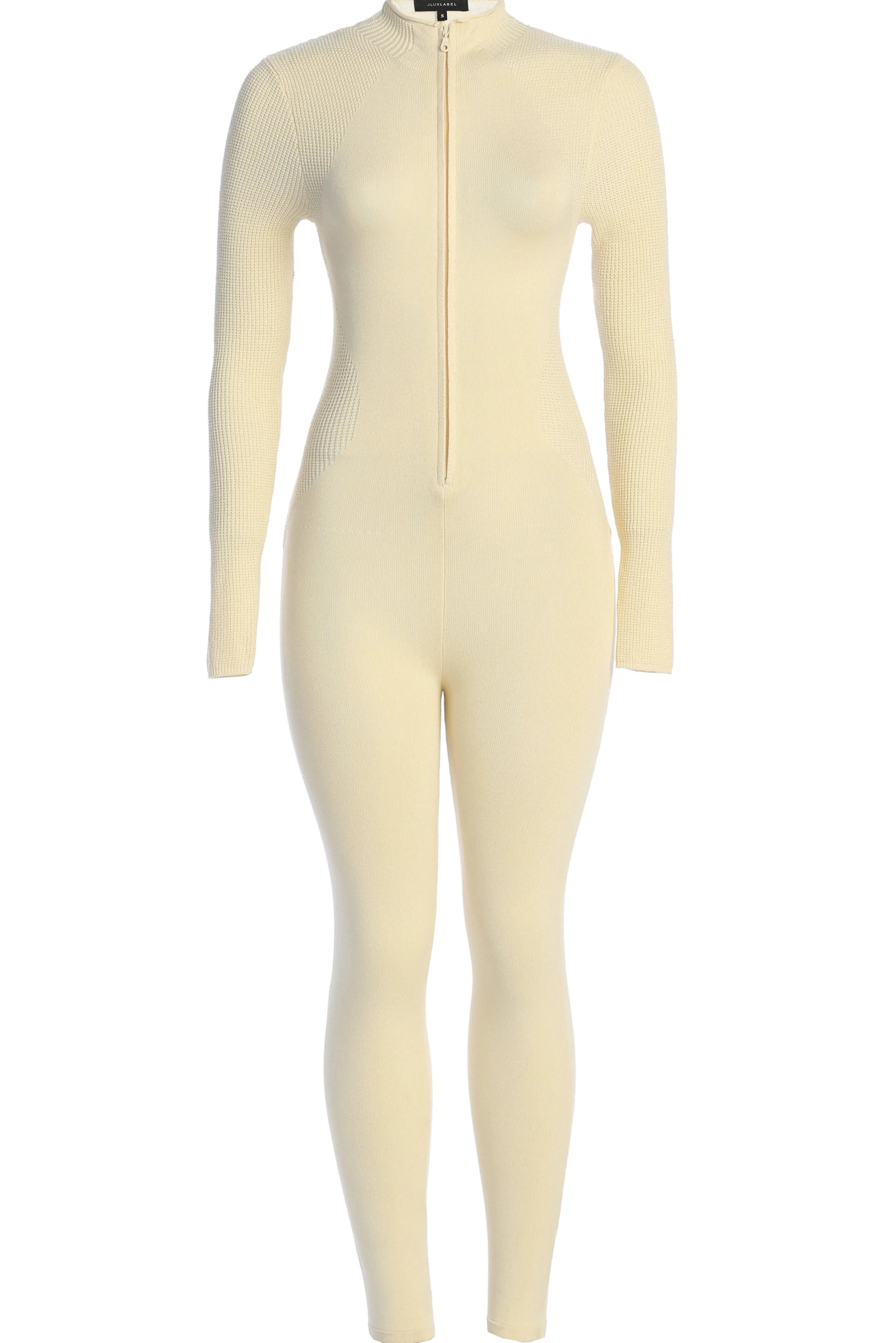 Buttercream Kris Front Zipper Jumpsuit