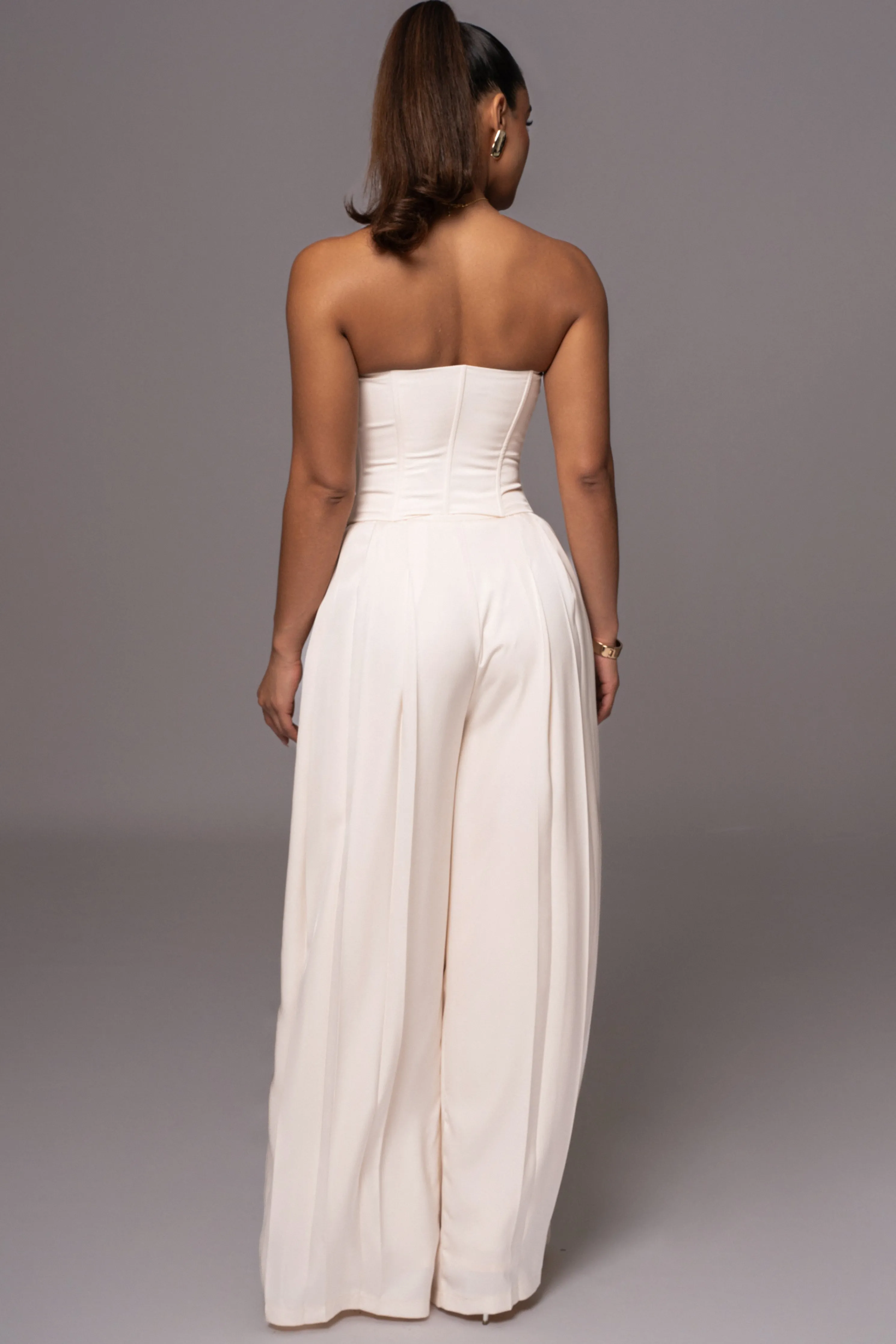 Buttercream Viv Satin Bustier Top