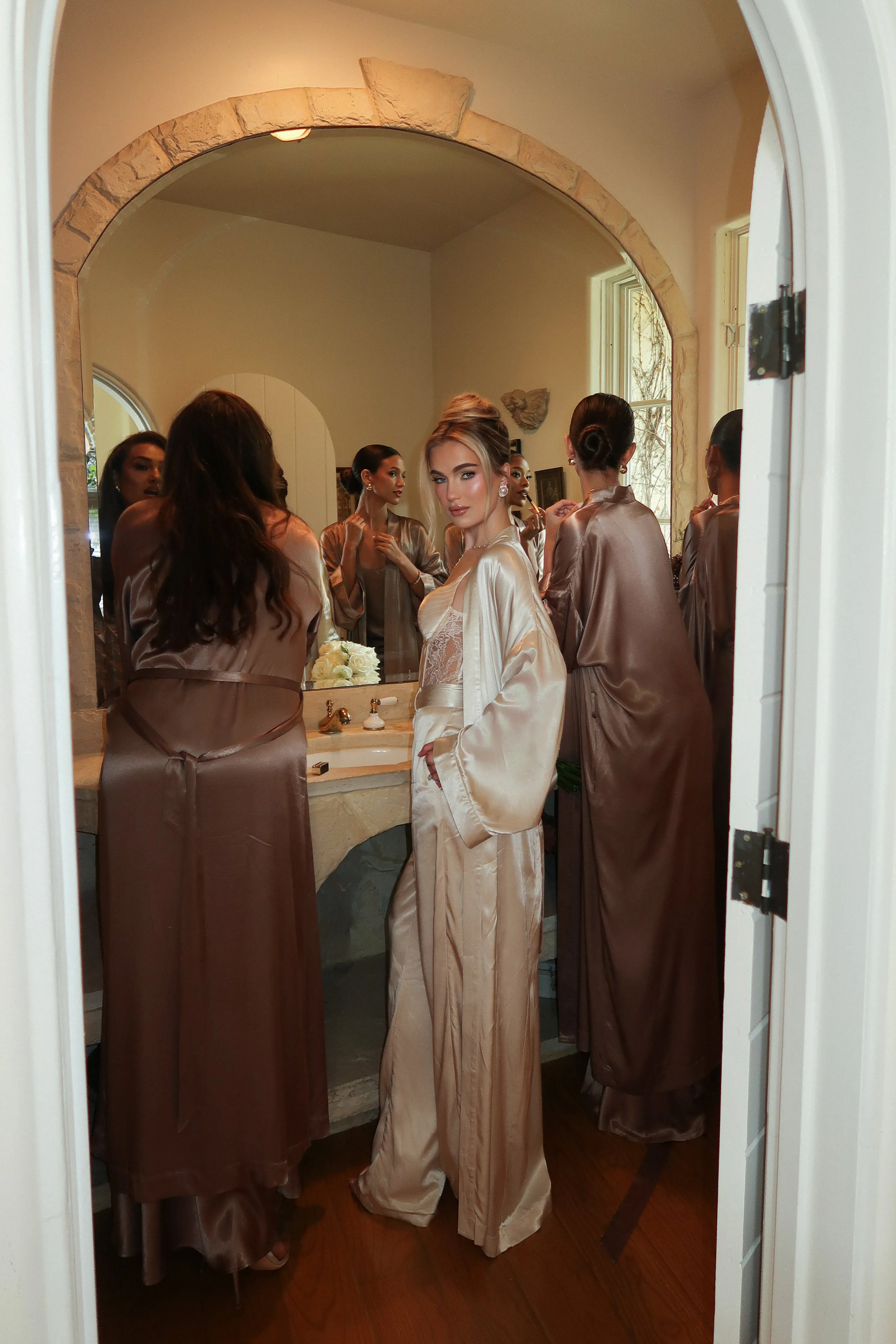 Champagne Forever And Always Satin Robe