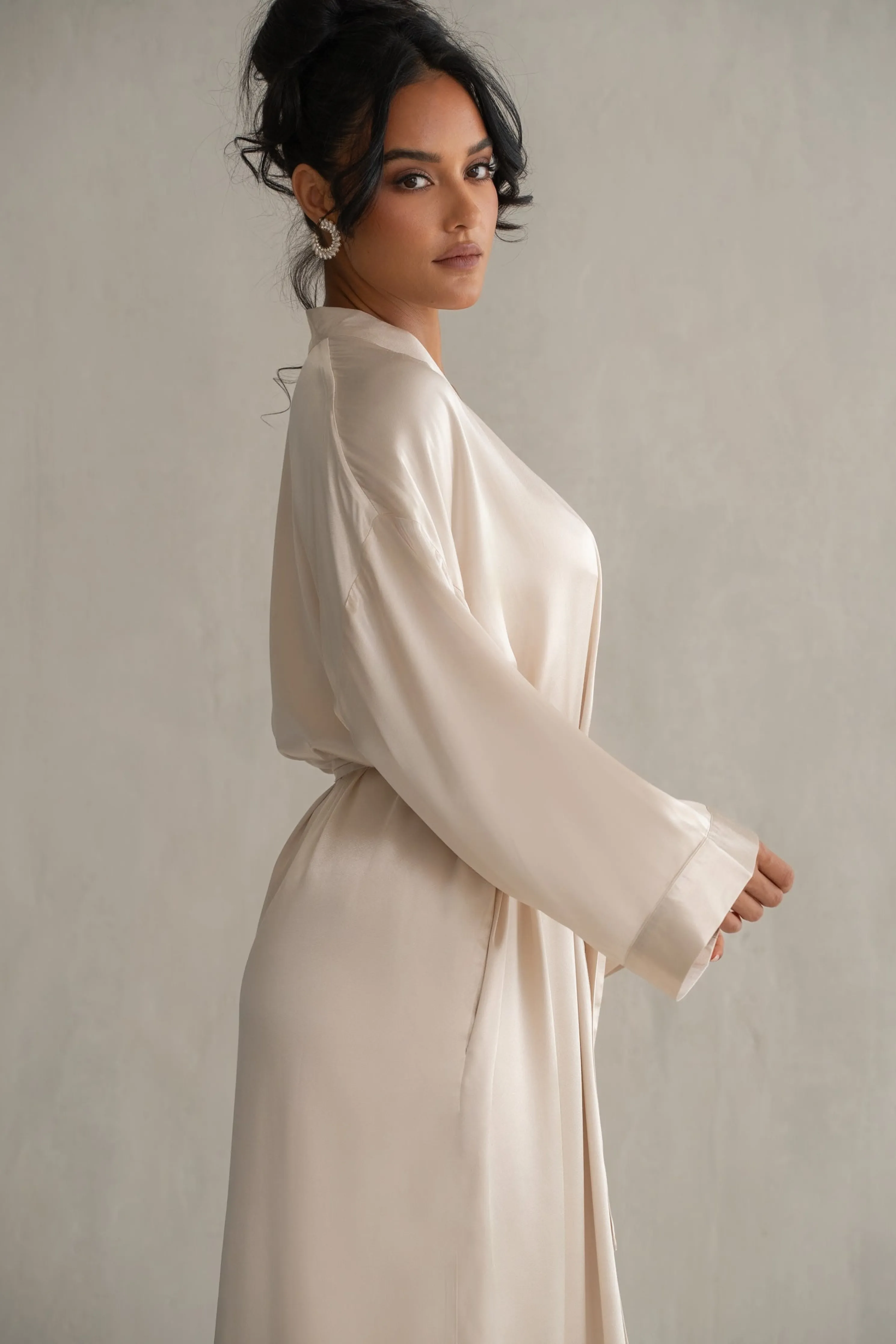 Champagne Forever And Always Satin Robe