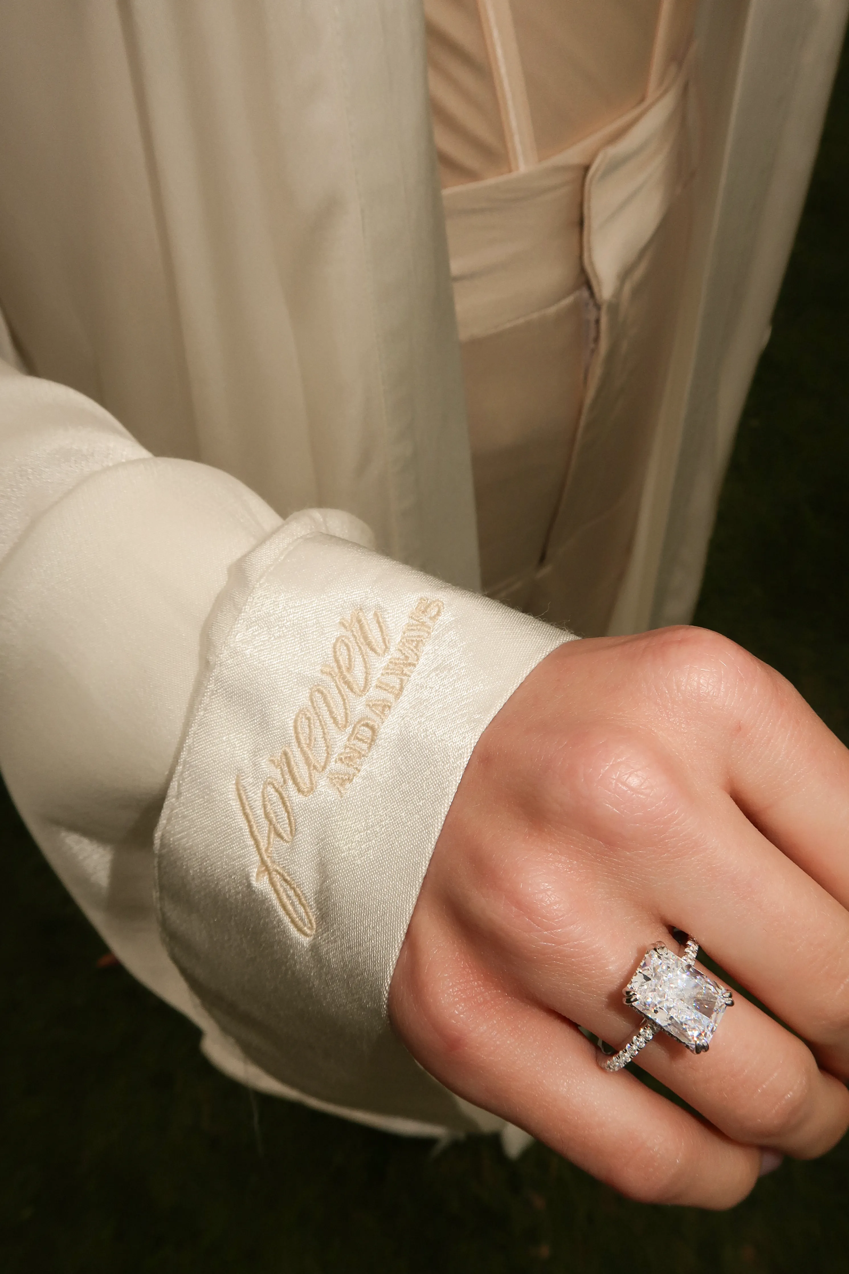 Champagne Forever And Always Satin Robe