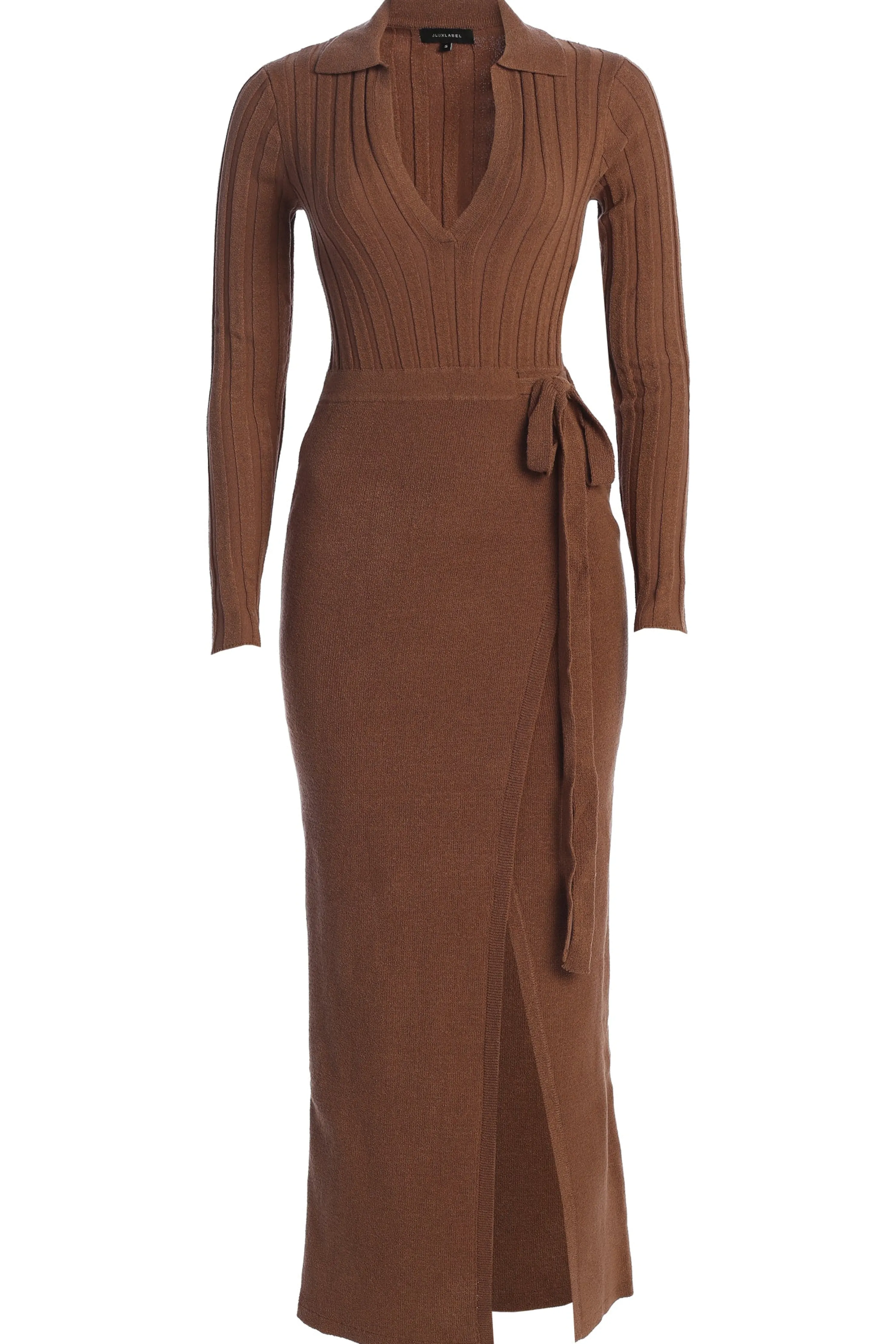 Chocolate Emma Knit Maxi Dress