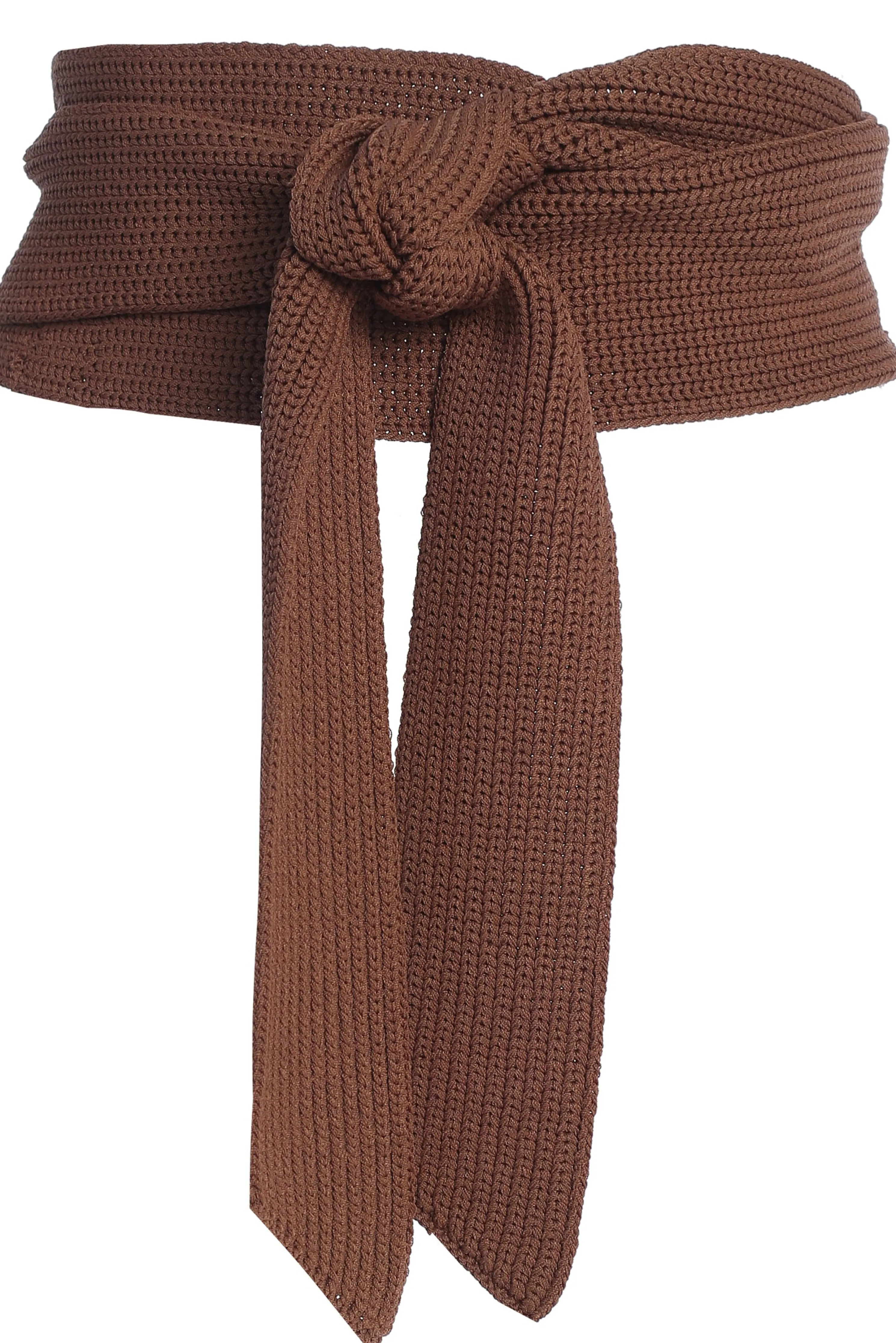 Chocolate Lagos Knit Belt
