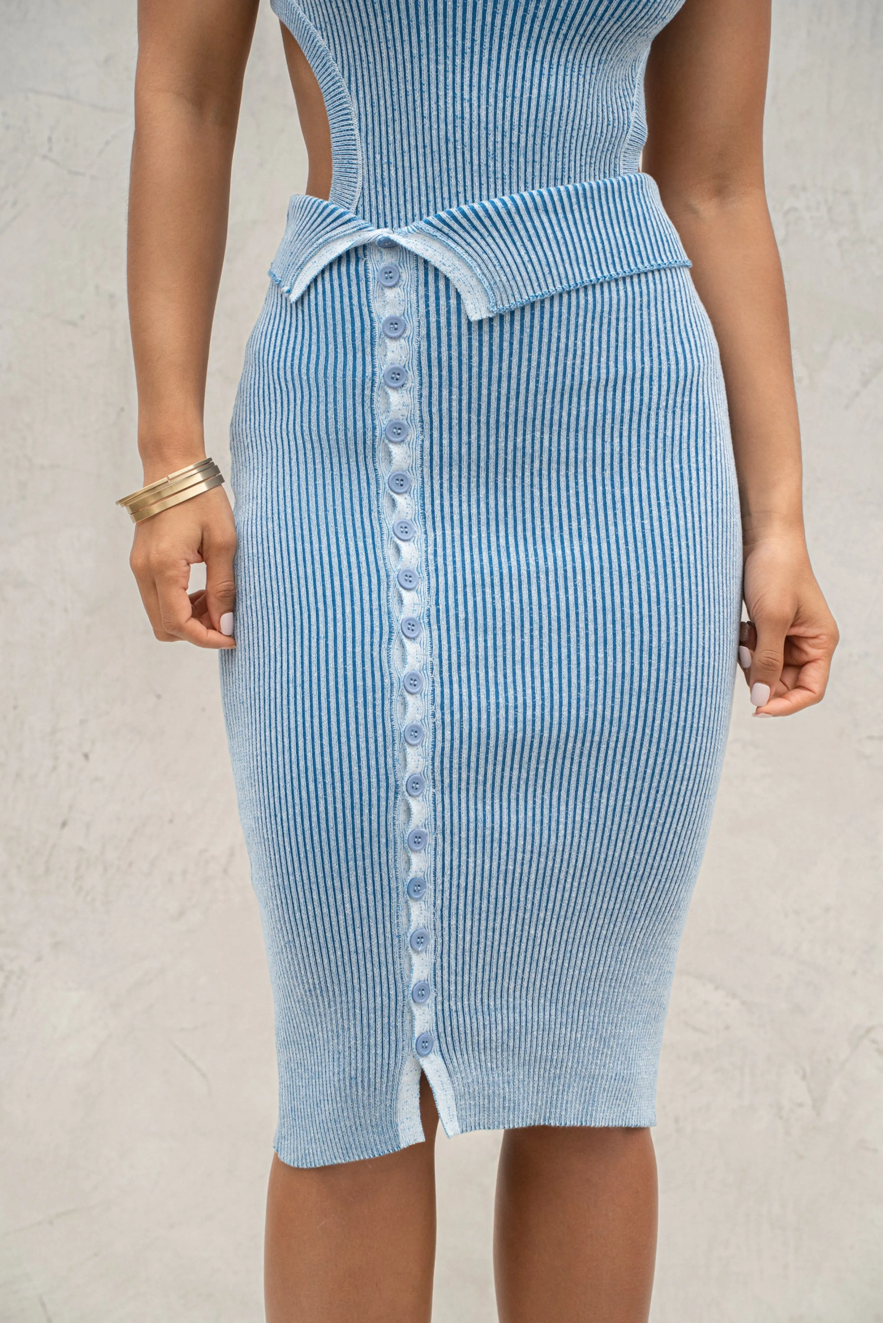 Denim/White Over The Top Skirt