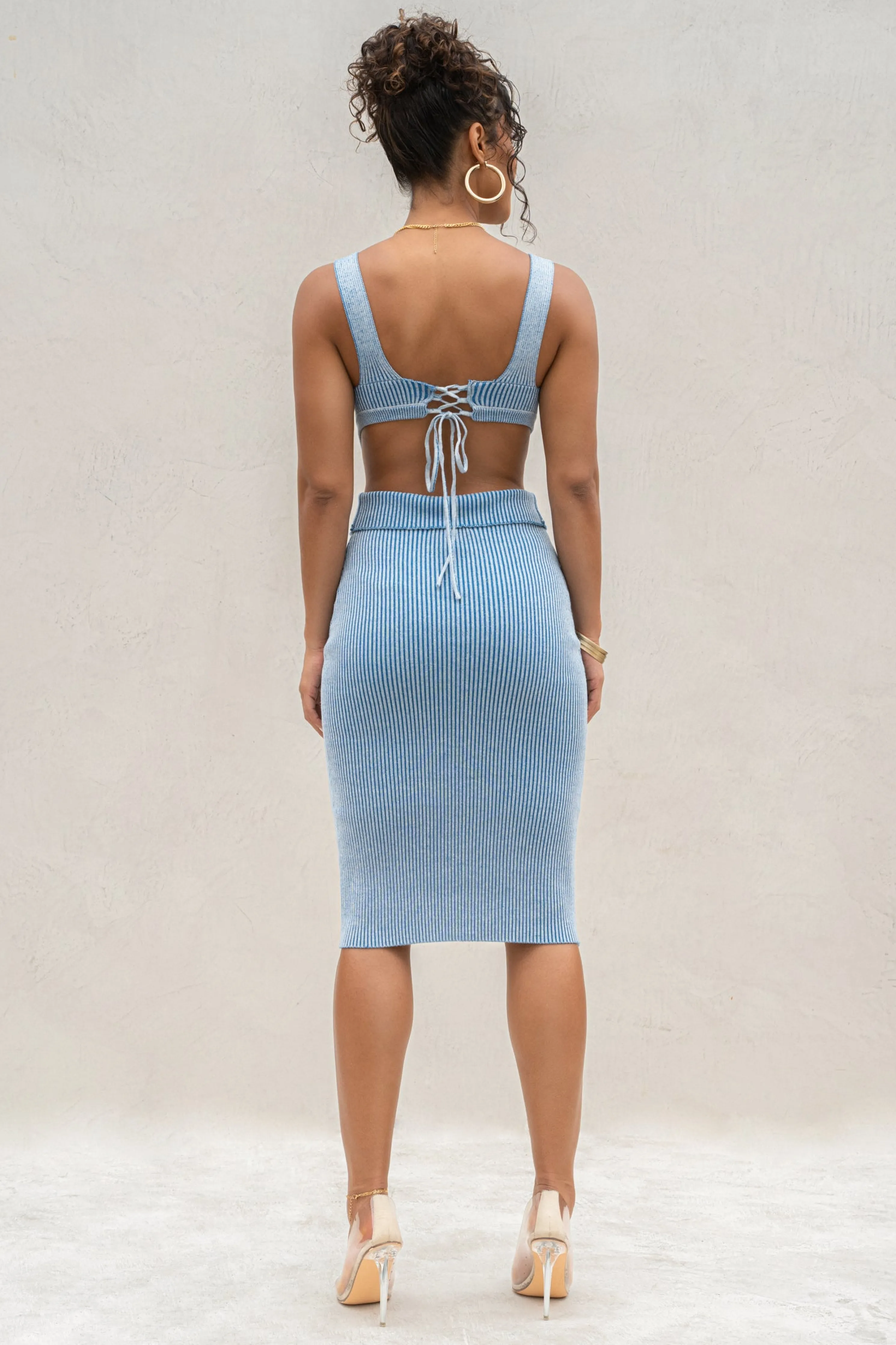 Denim/White Over The Top Skirt