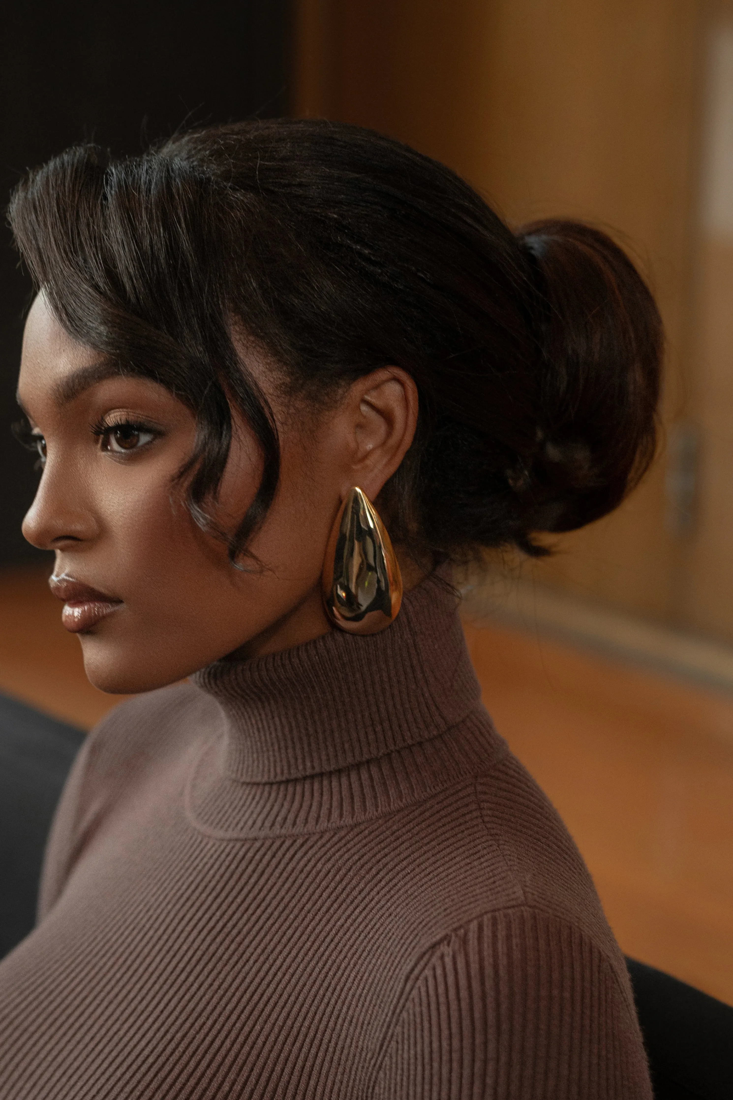 Gold Chance Drop Earrings