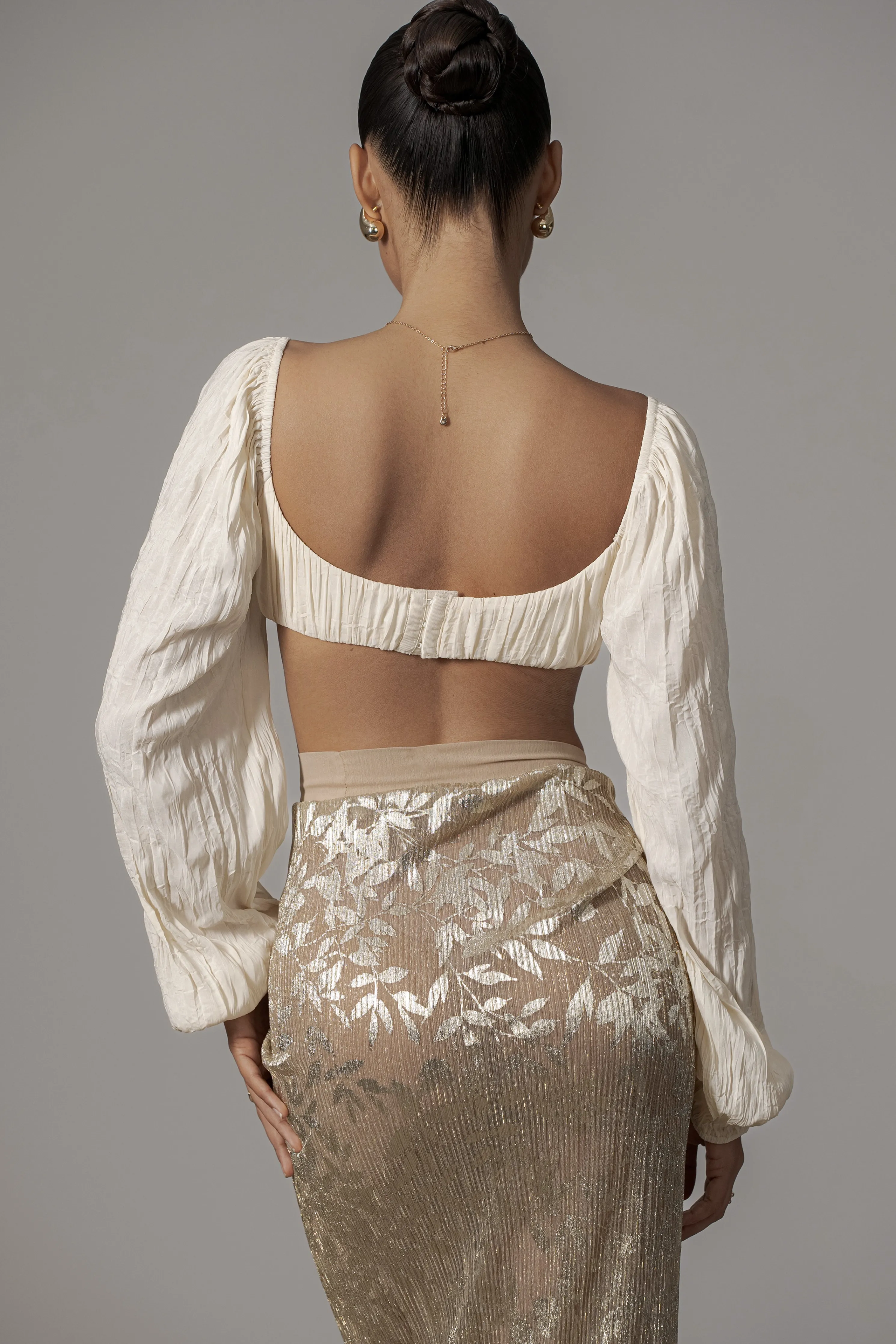 Gold Positano Printed Sarong Skirt