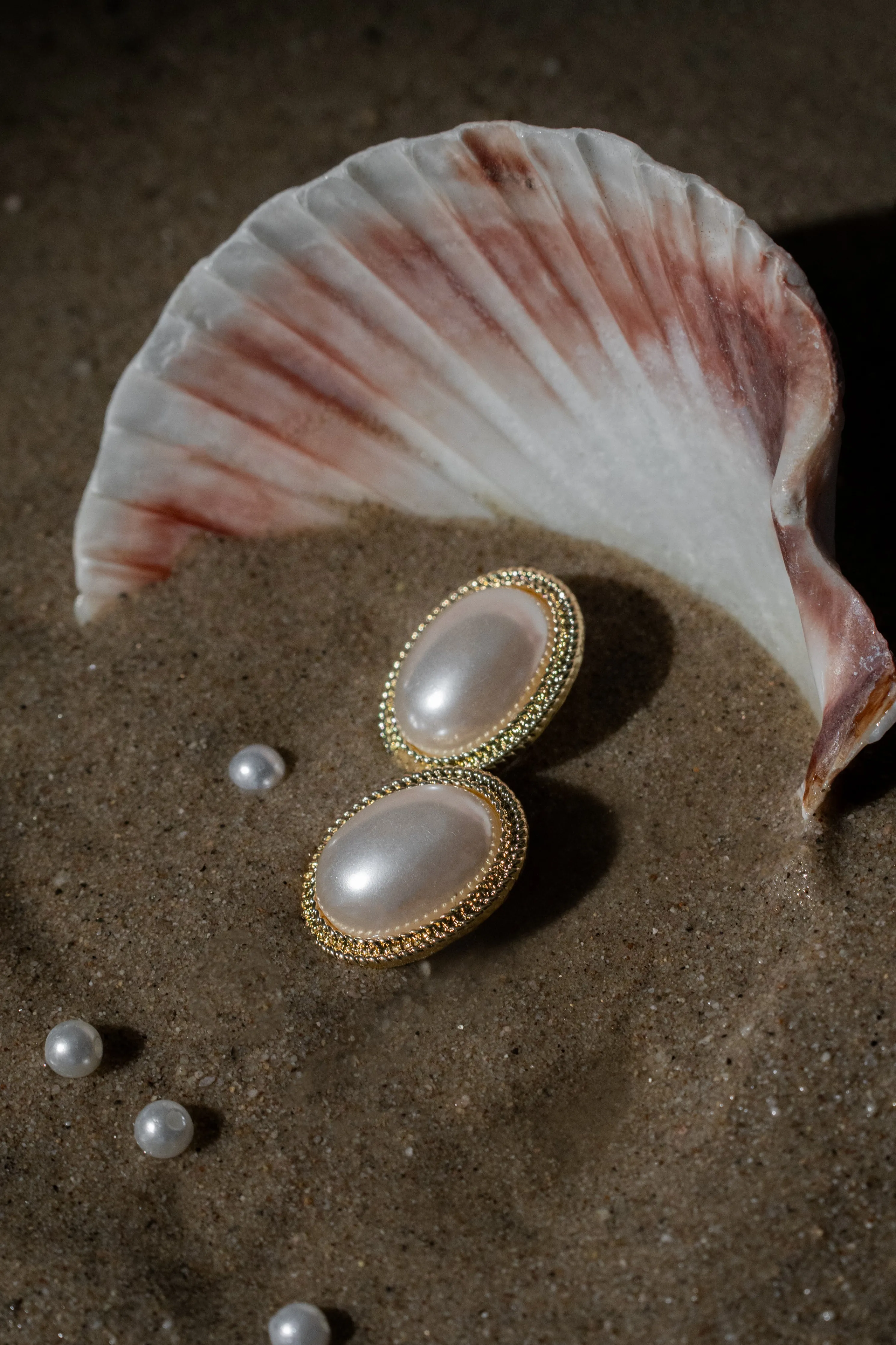 Gold Shoreline Earring Set