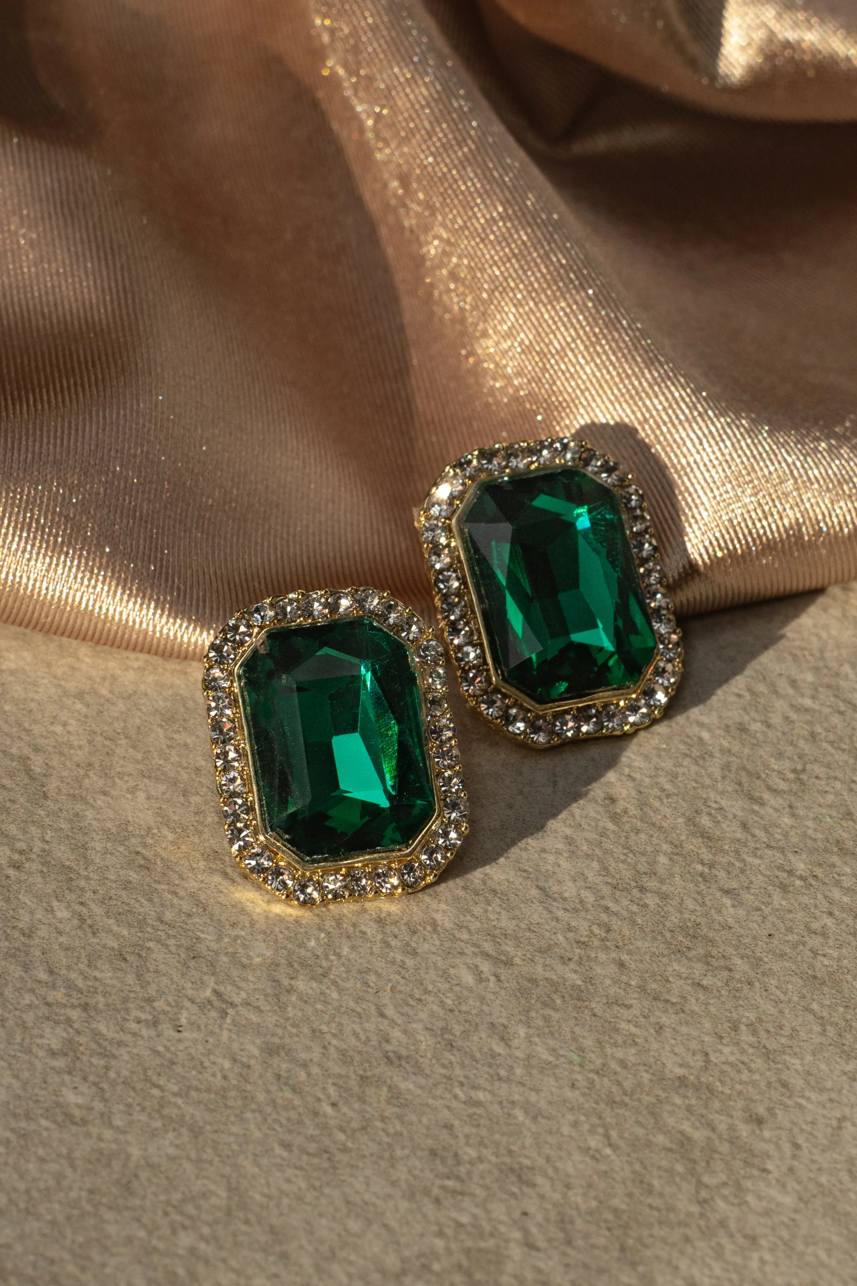 Green Emerald Earrings