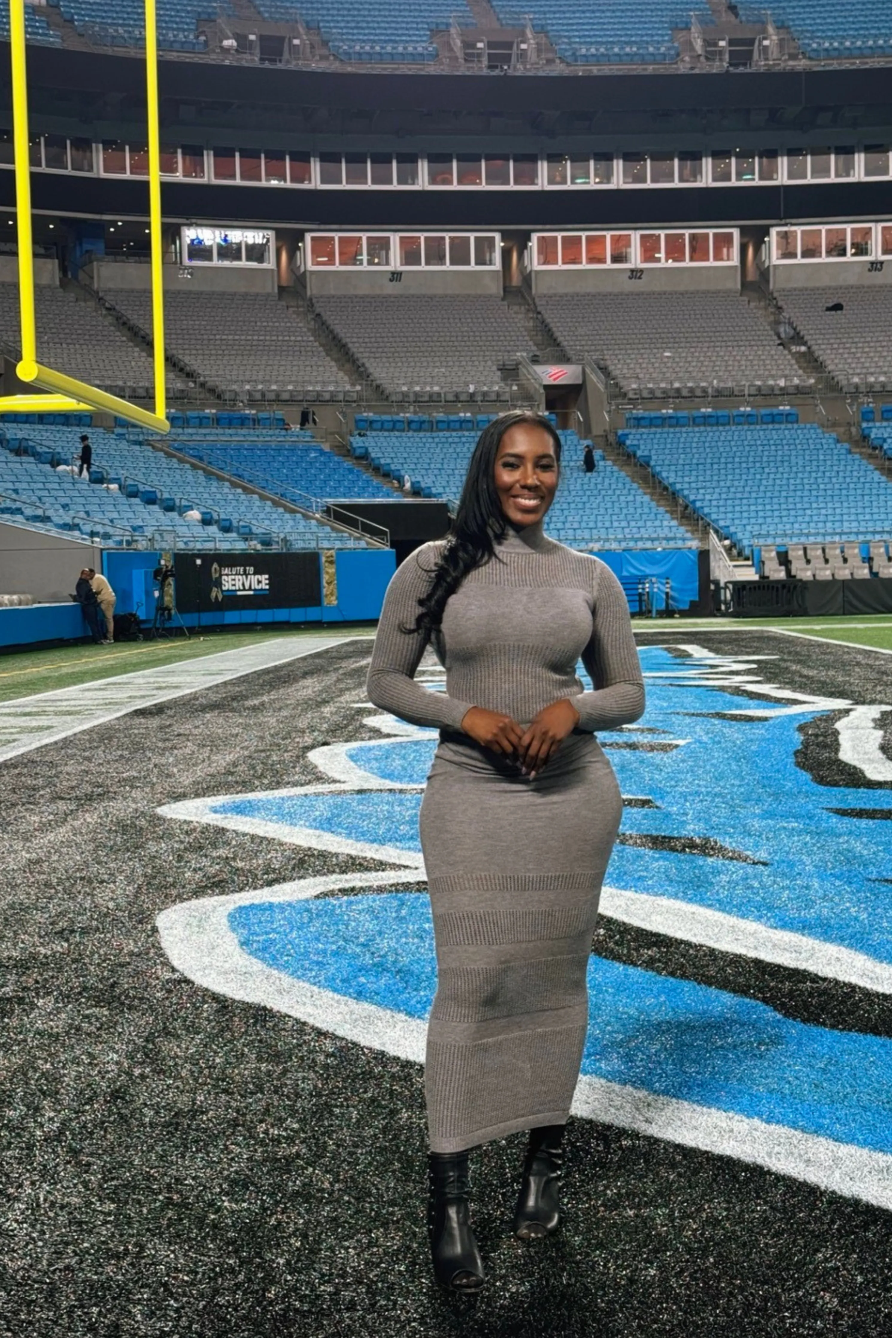 Grey Lina Knit Maxi Skirt