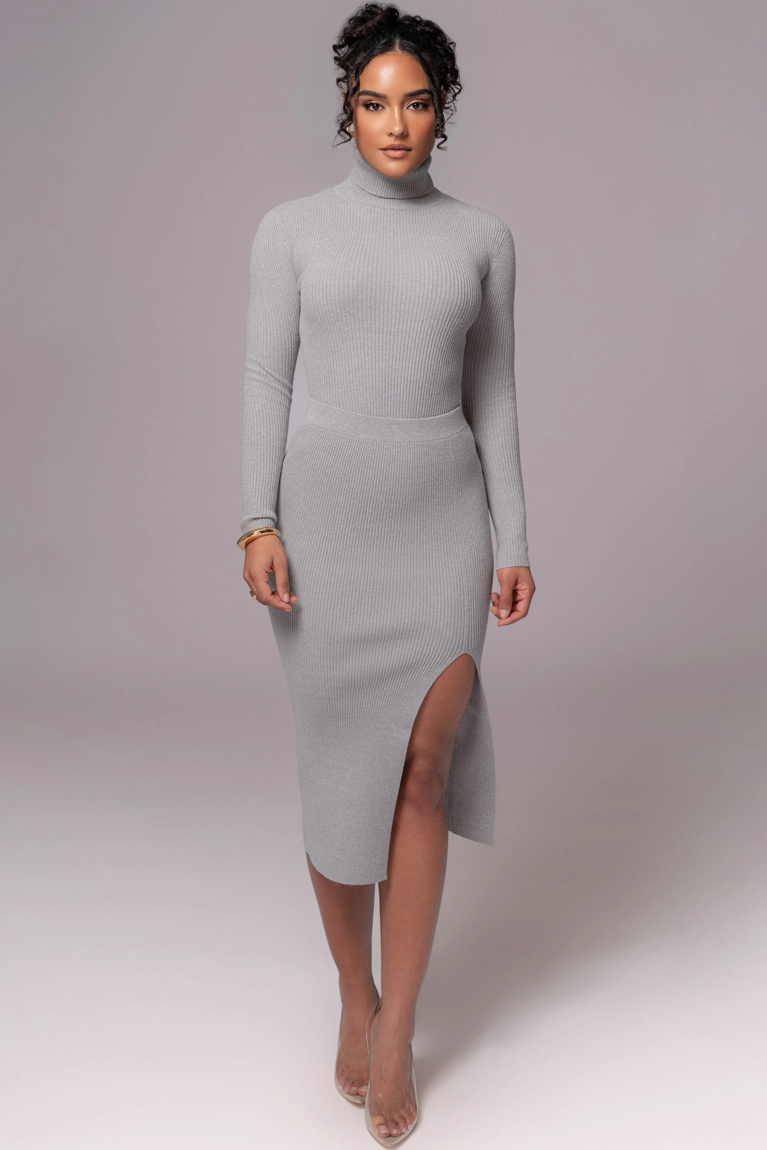 Heather Grey Cardinal Essential Knit Skirt
