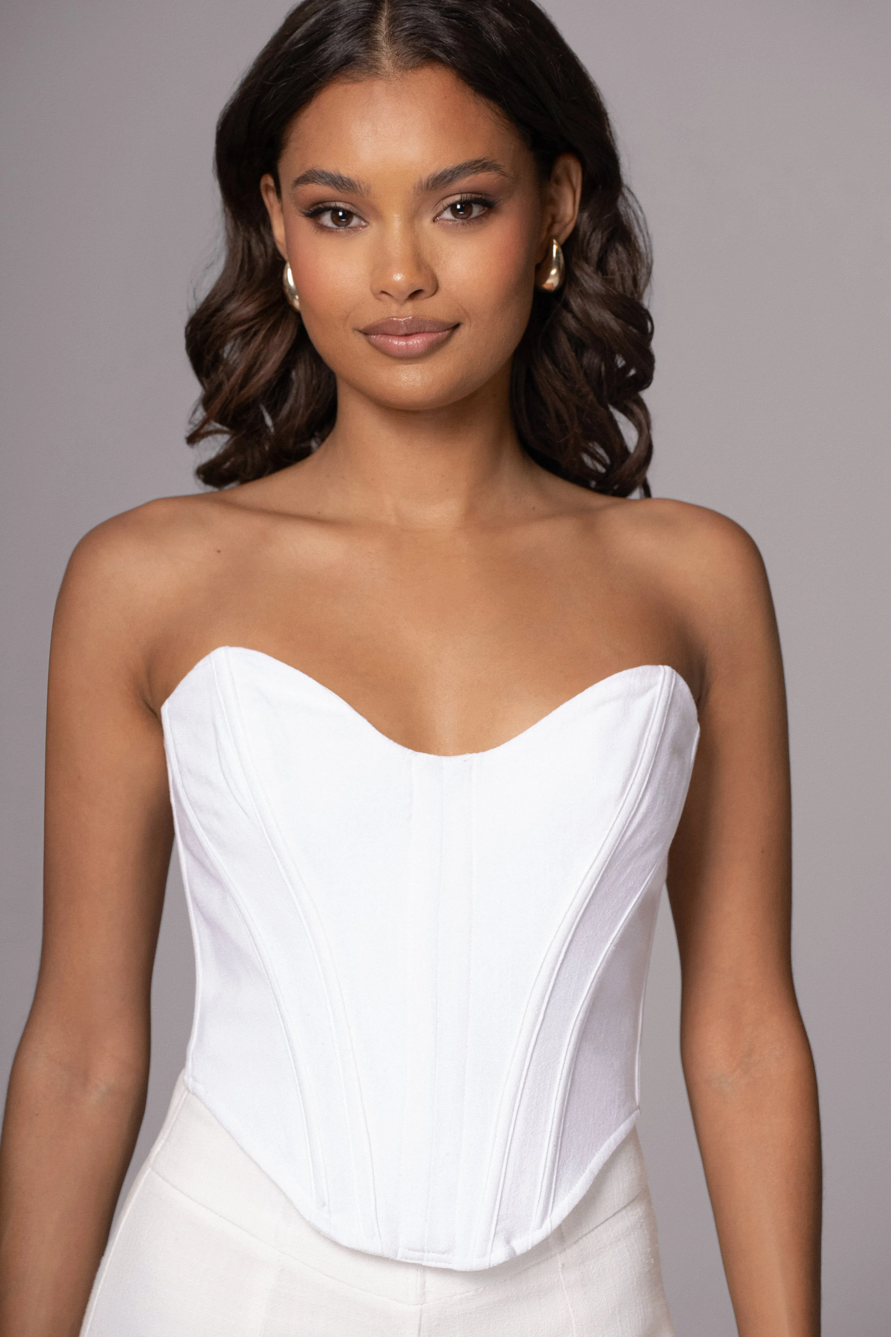 Ivory Beyond The Sea Linen Corset