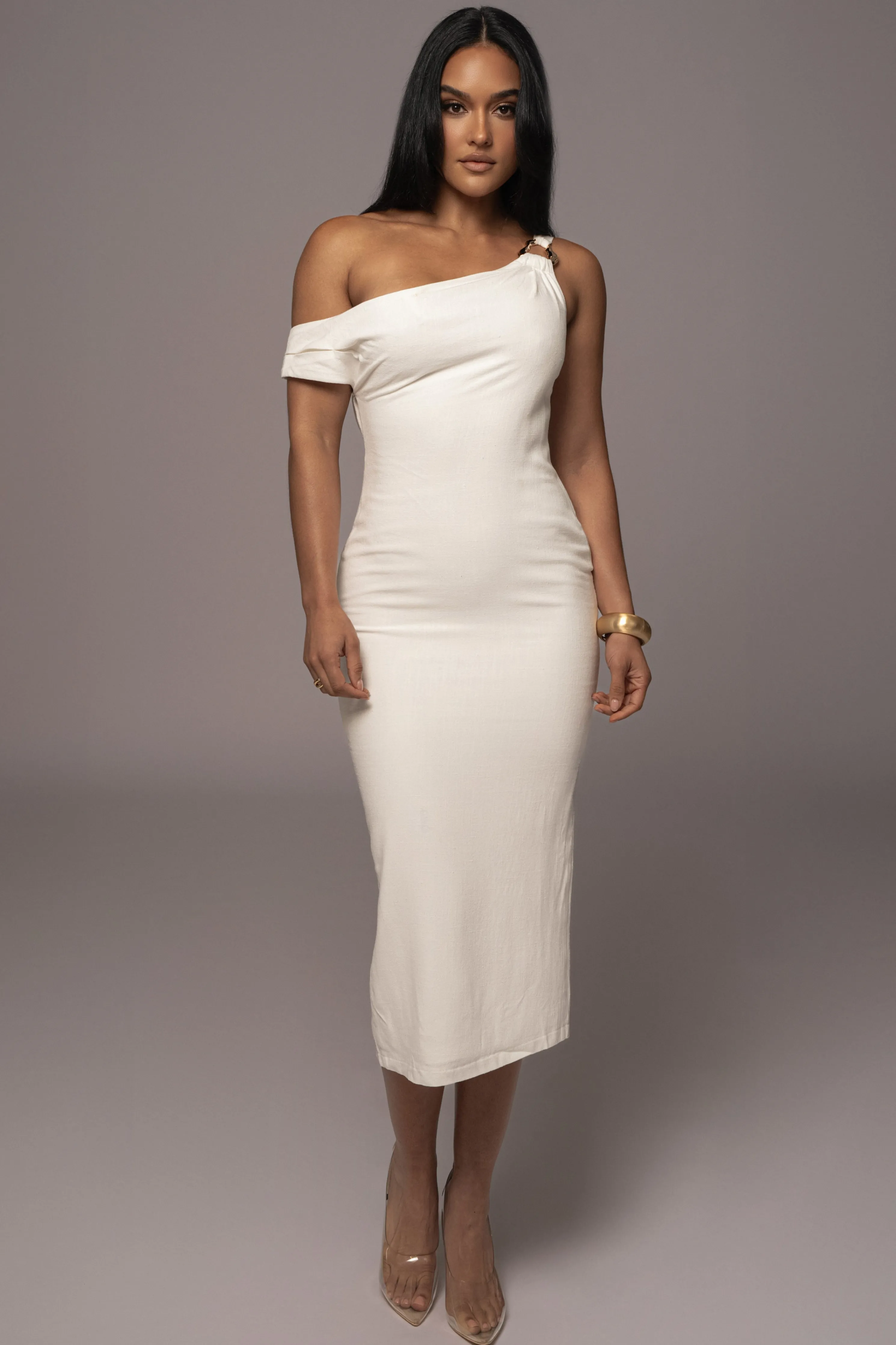 Ivory Escape Linen Dress