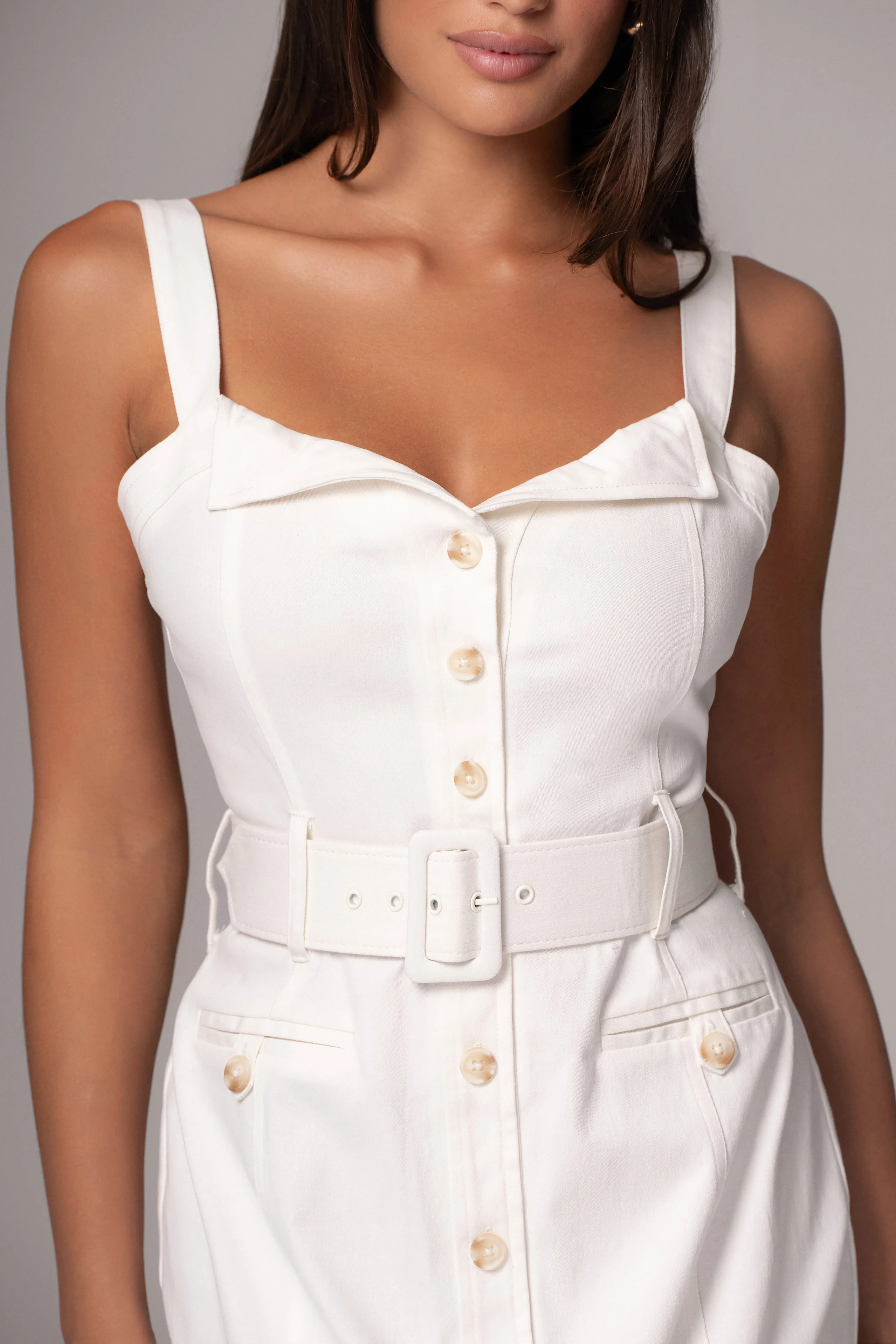Ivory Forever Summer Belted Dress