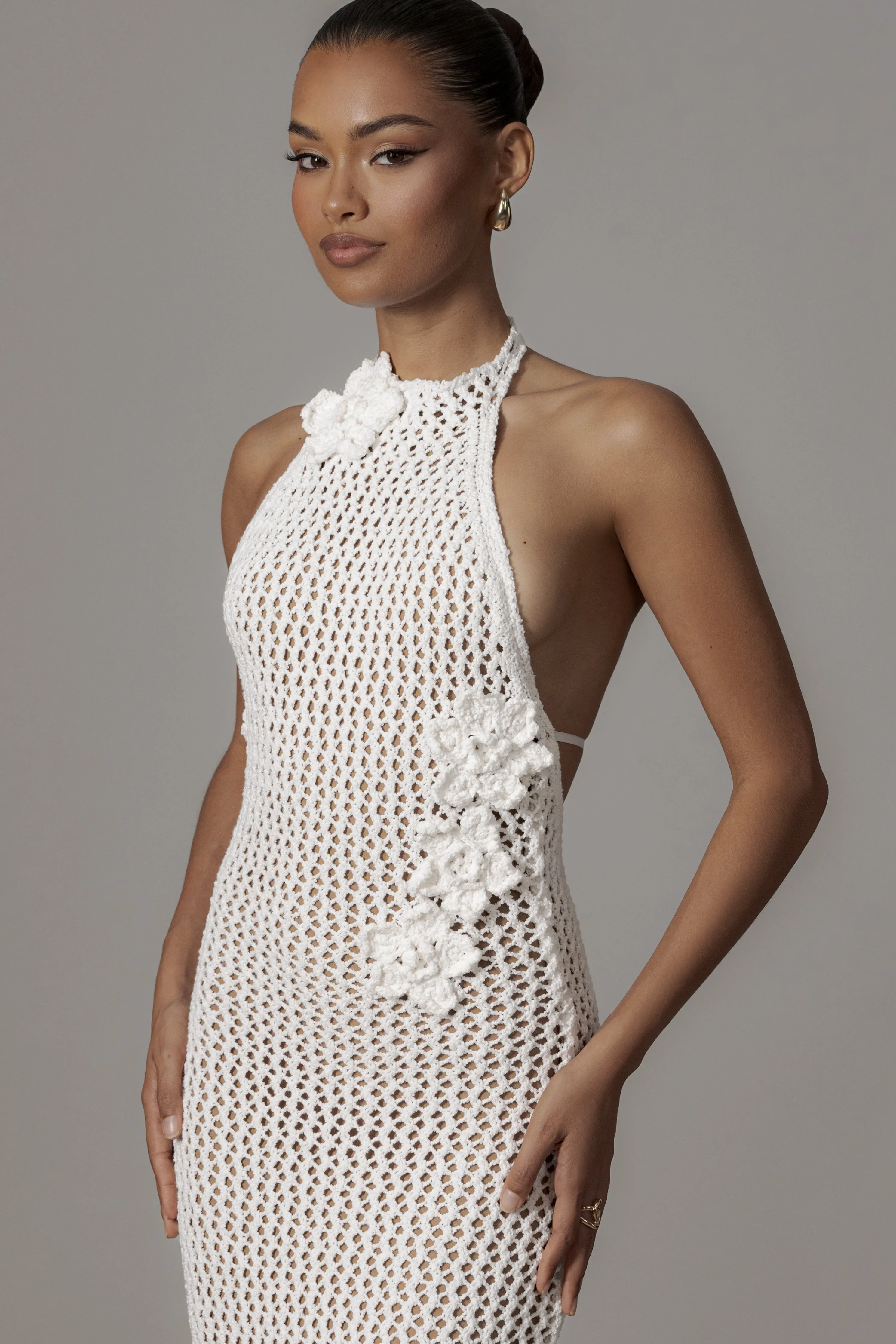 Ivory Paradise Crochet Maxi Dress