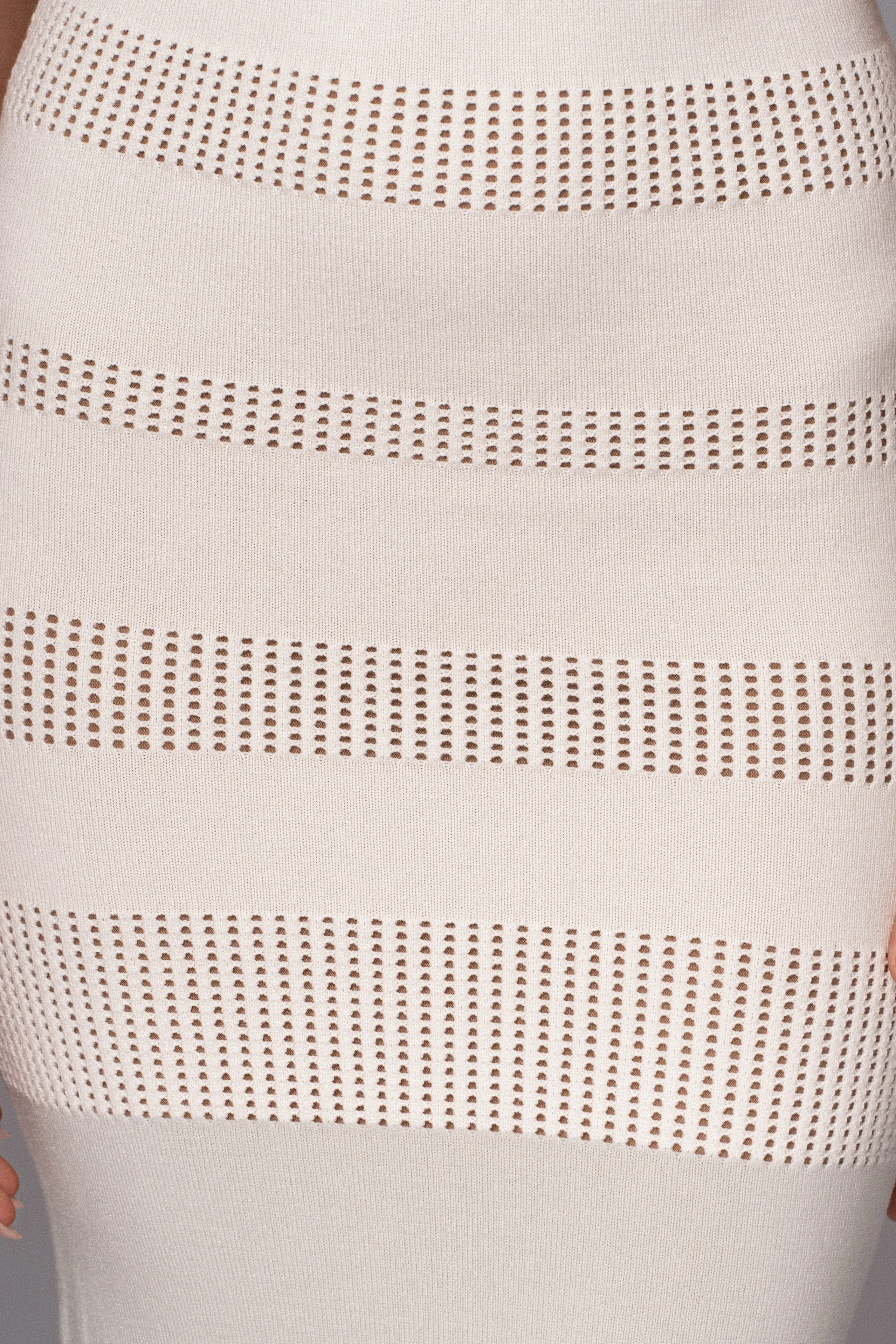 Ivory Sandy Shores Knit Midi Dress