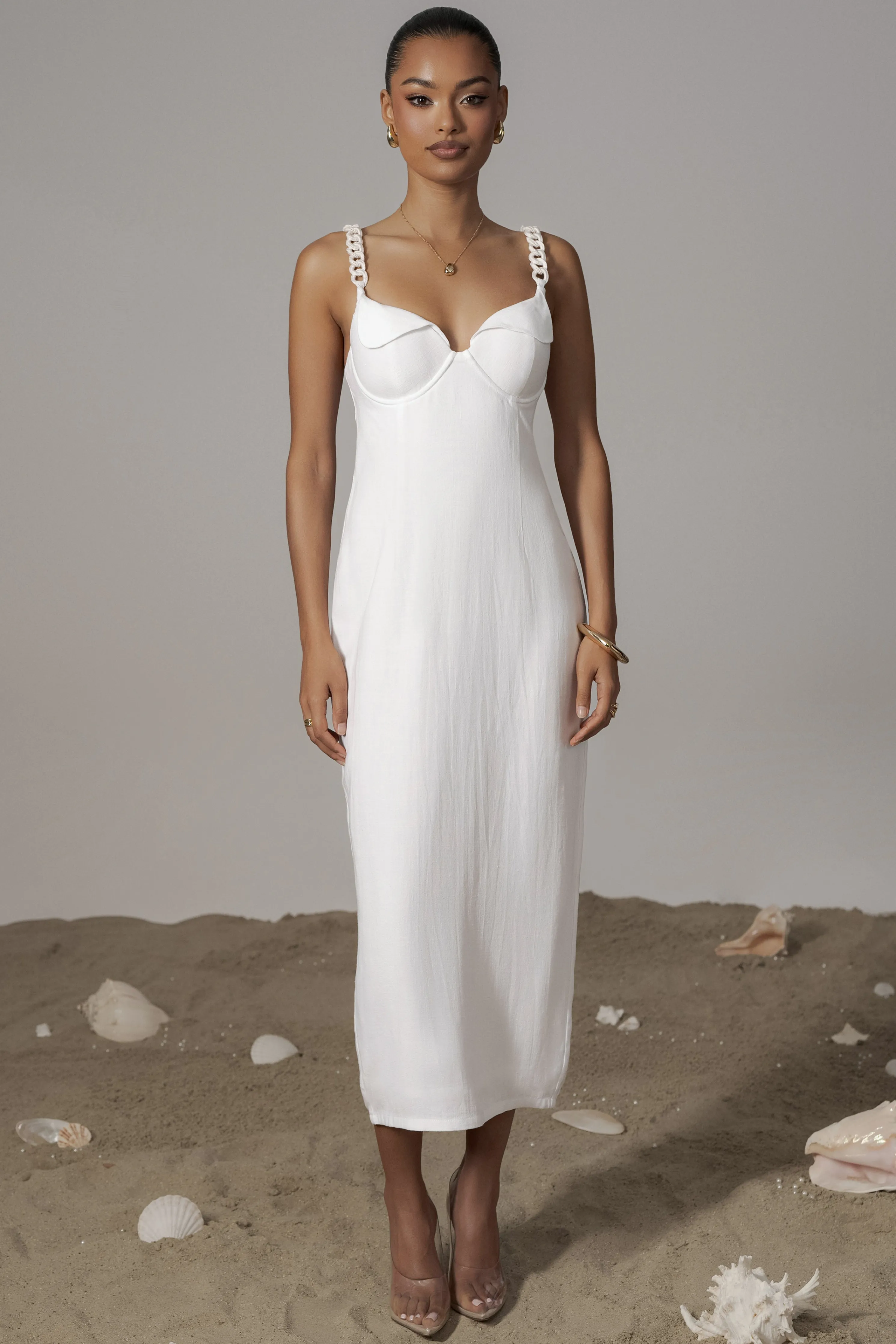 Ivory Secret Hideout Linen Dress