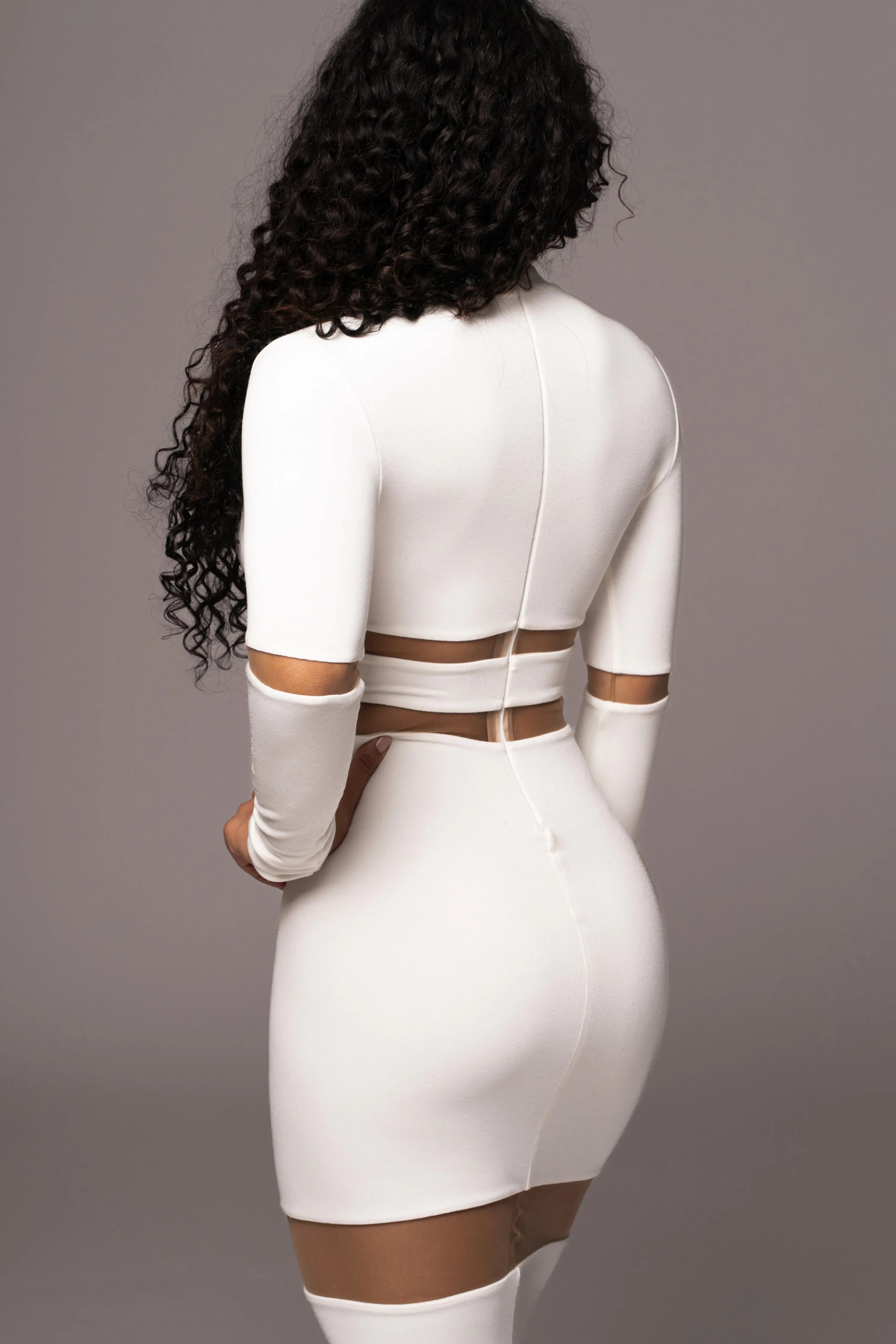 Ivory The One Mock Neck Midi Dress