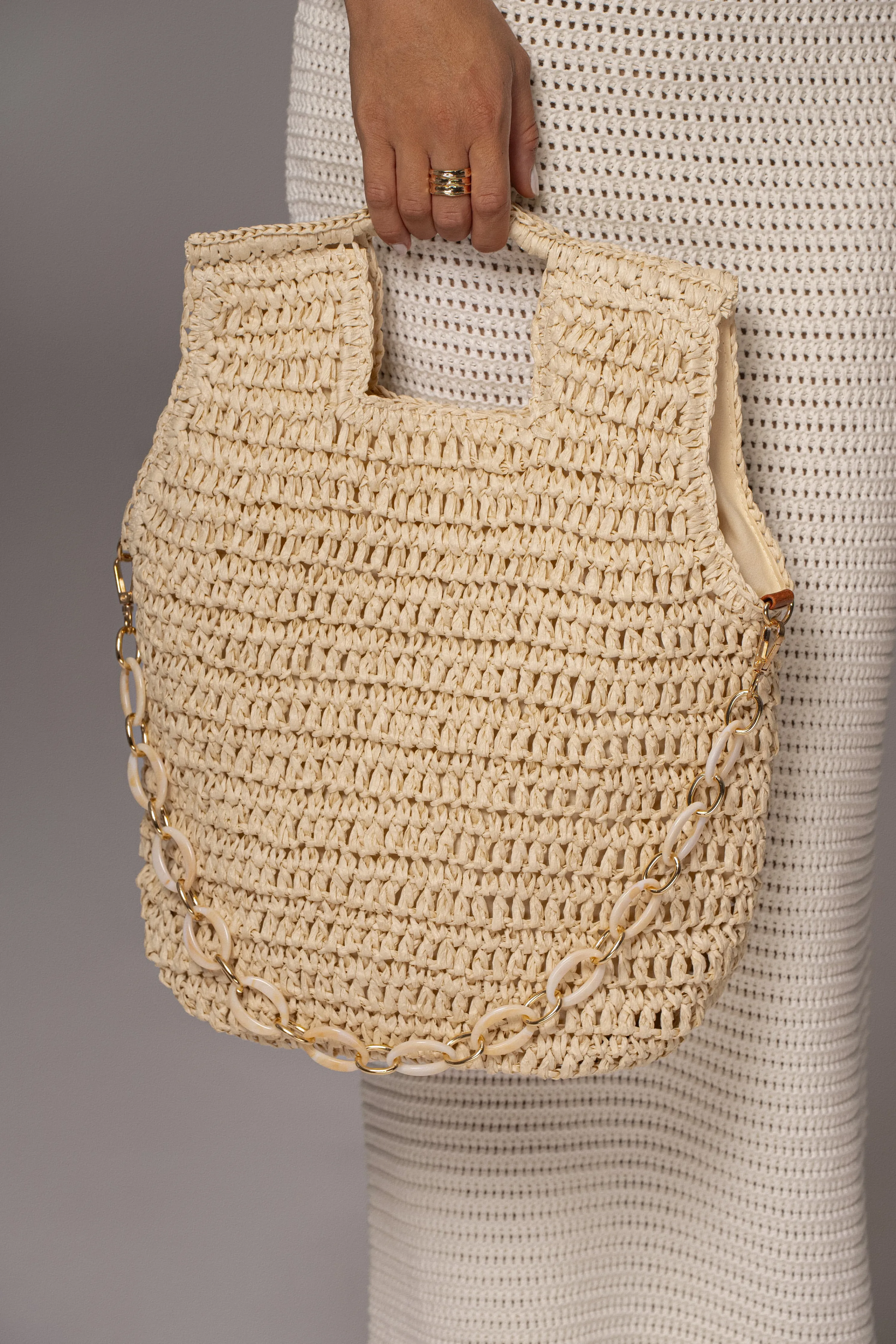 Ivory Tropica Handbag